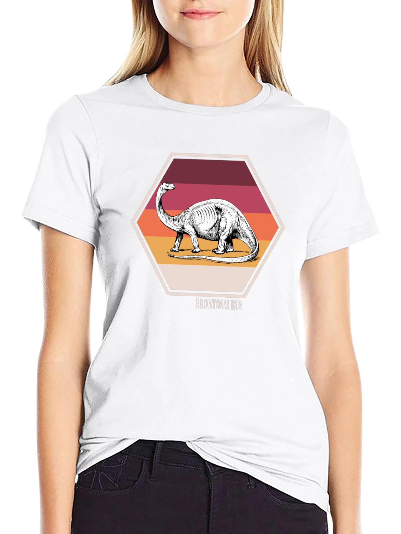 Brontosaurus Dinosaur T-Shirt - Retro Style