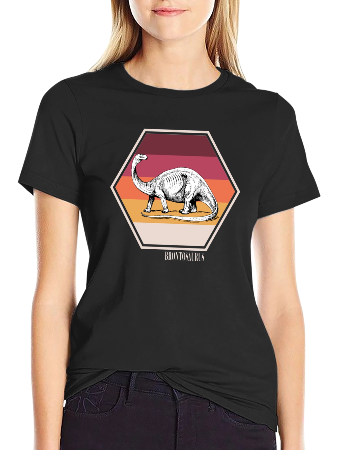 Brontosaurus Dinosaur T-Shirt - Retro Style