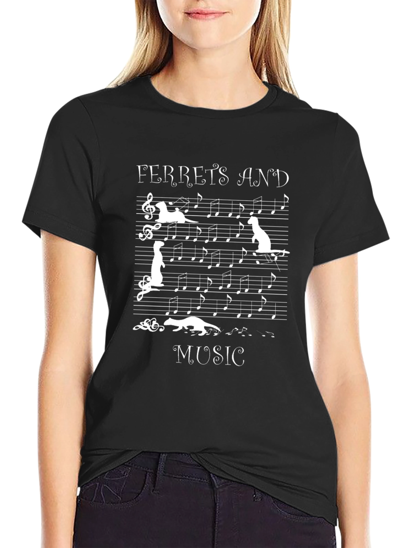 Ferret Music T-Shirt - Unique Novelty Tee