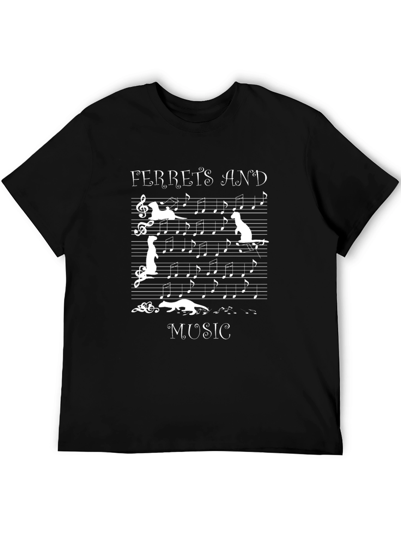 Ferret Music T-Shirt - Unique Novelty Tee