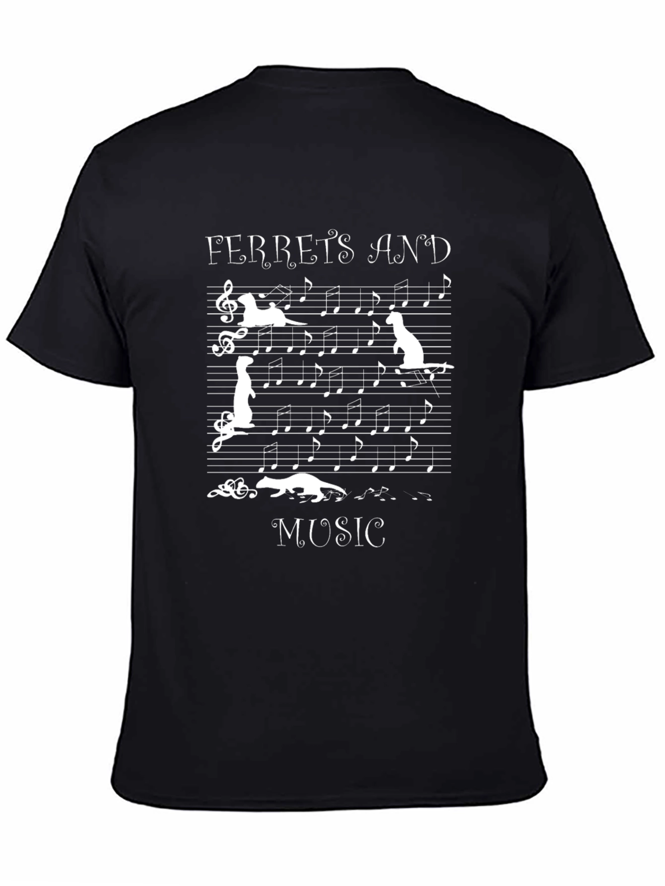 Ferret Music T-Shirt - Unique Novelty Tee