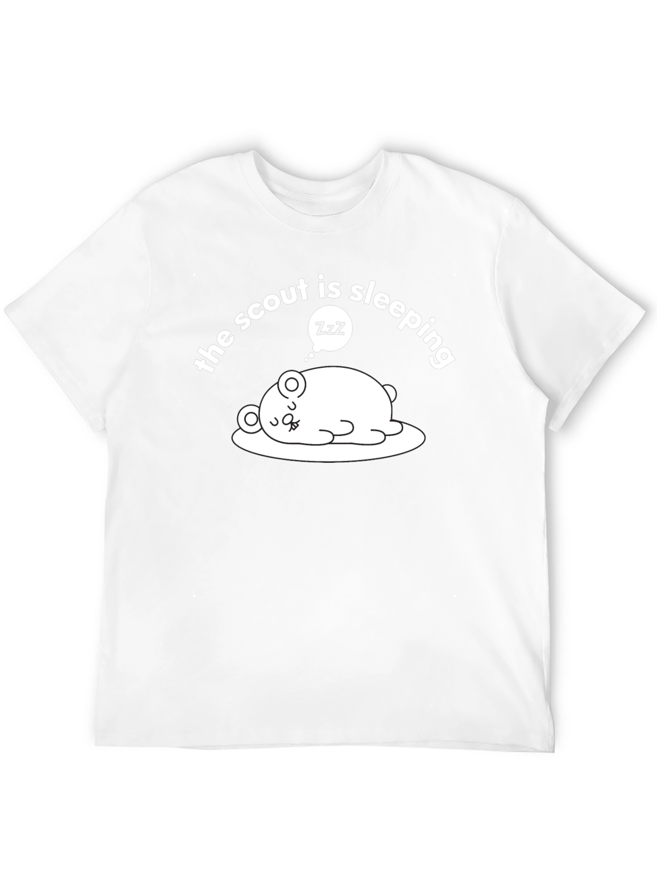 The Scout is Sleeping T-Shirt Funny Cartoon Bear