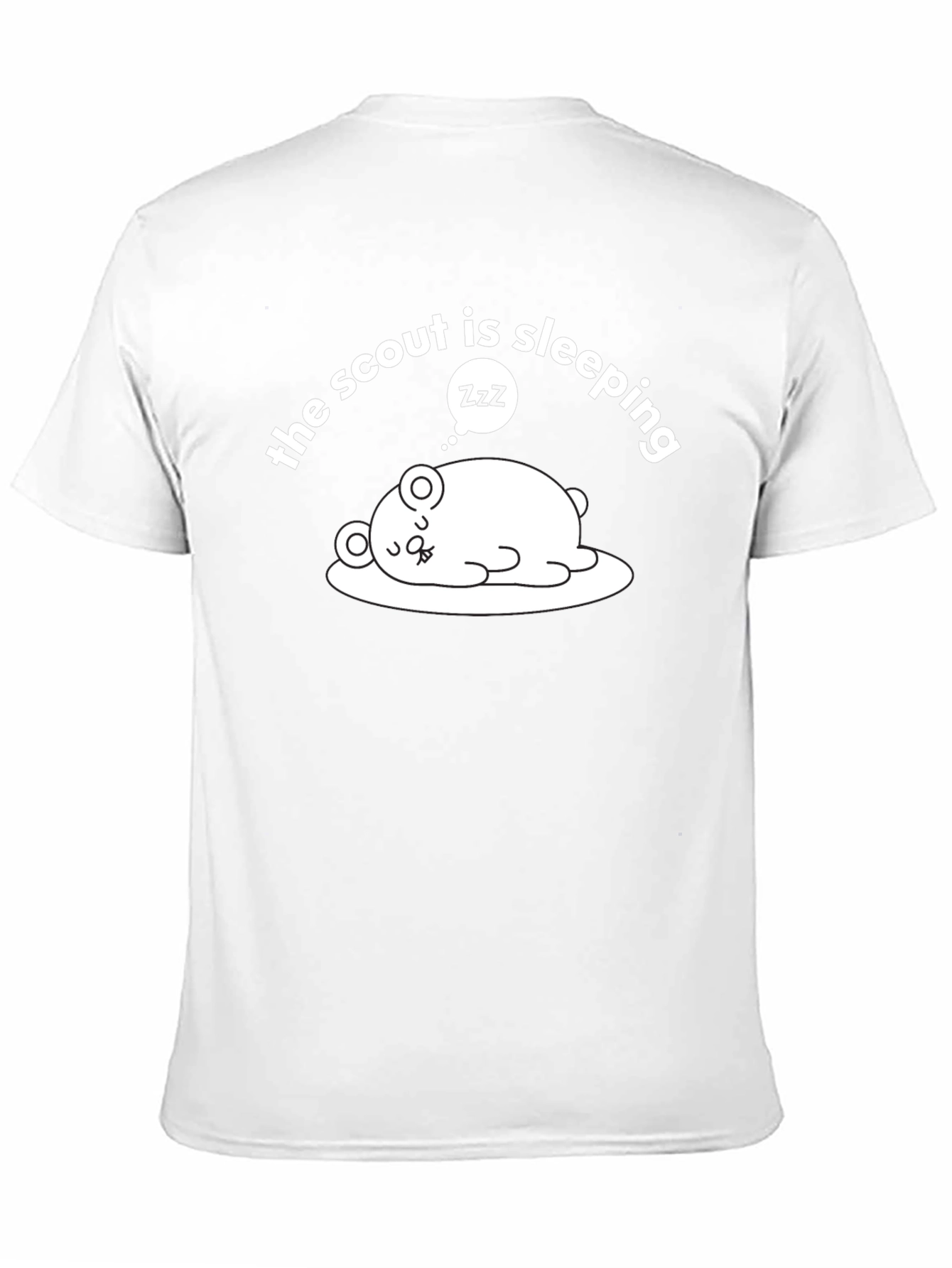 The Scout is Sleeping T-Shirt Funny Cartoon Bear