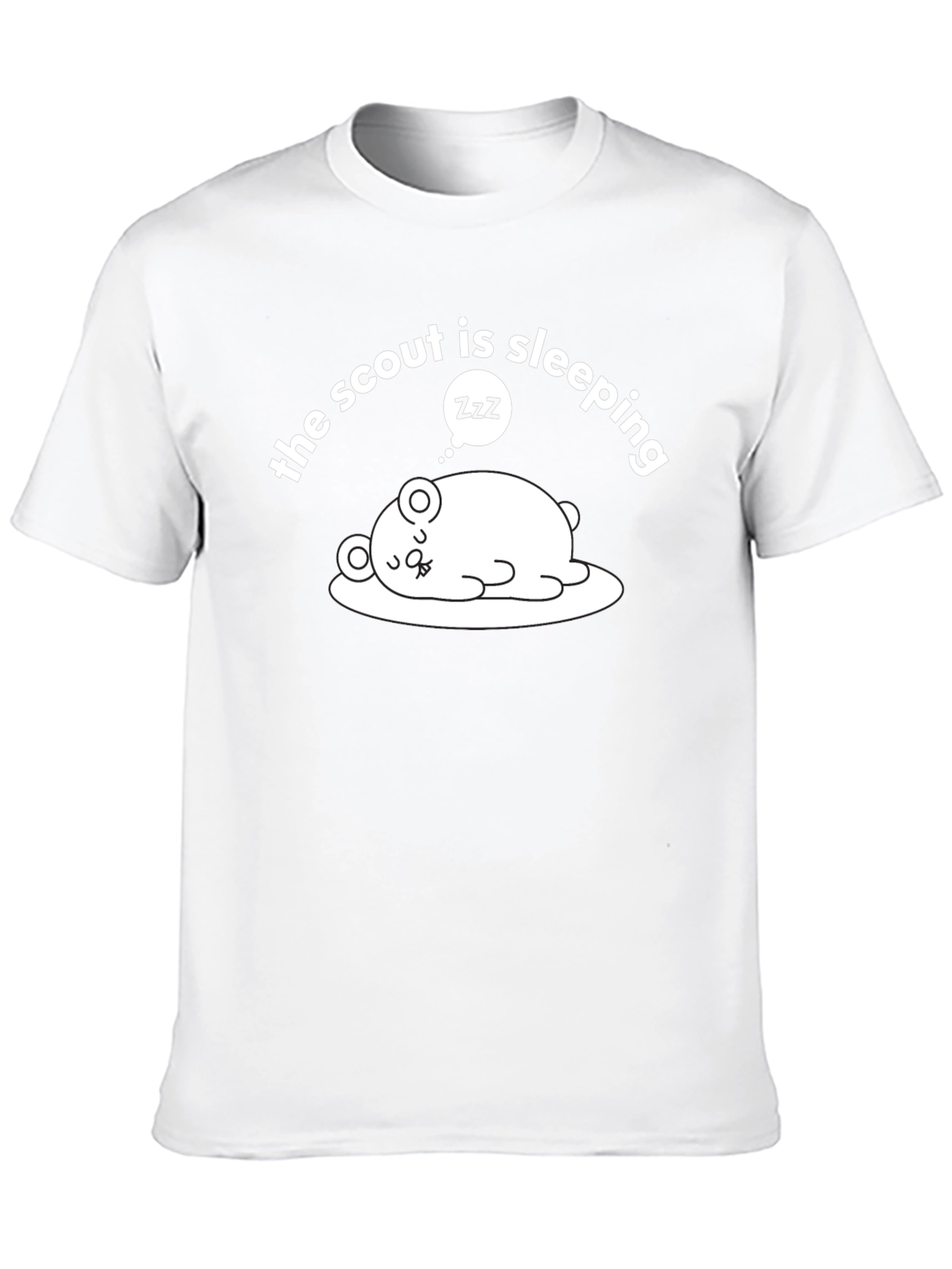 The Scout is Sleeping T-Shirt Funny Cartoon Bear