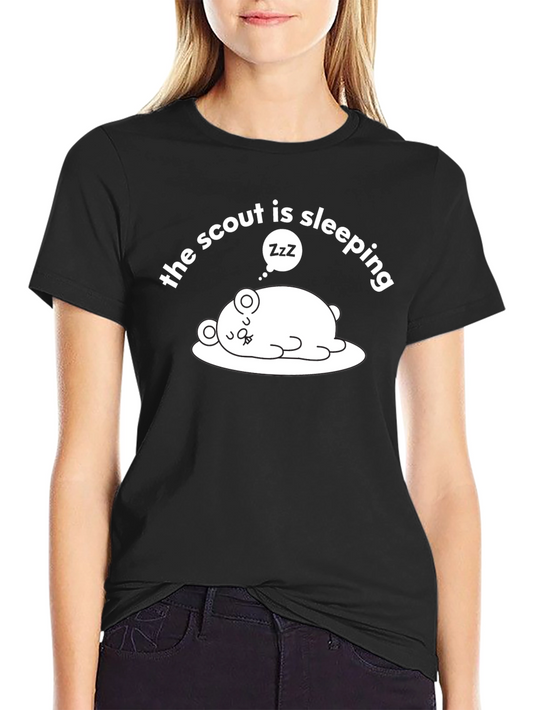 The Scout is Sleeping T-Shirt Funny Cartoon Bear