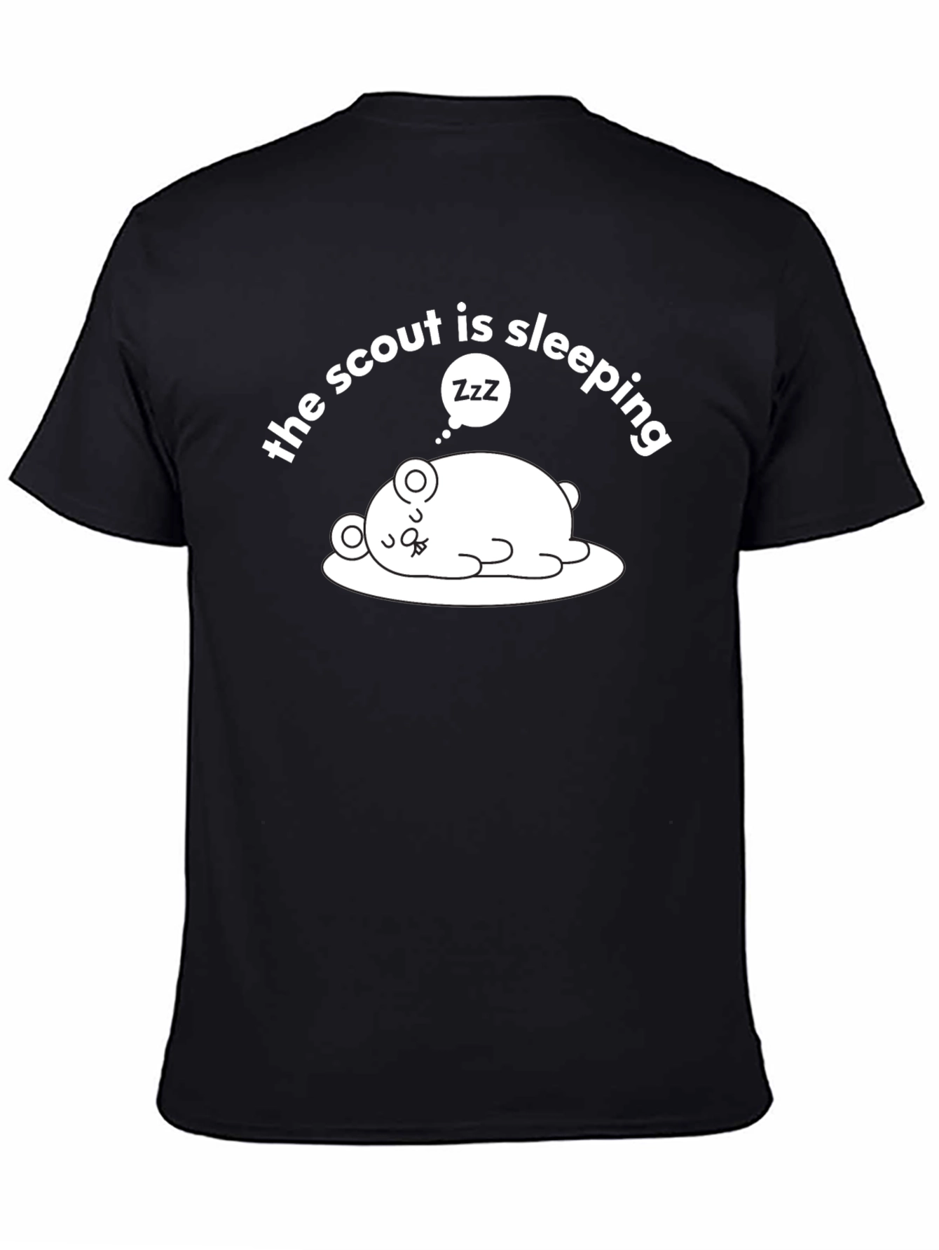 The Scout is Sleeping T-Shirt Funny Cartoon Bear