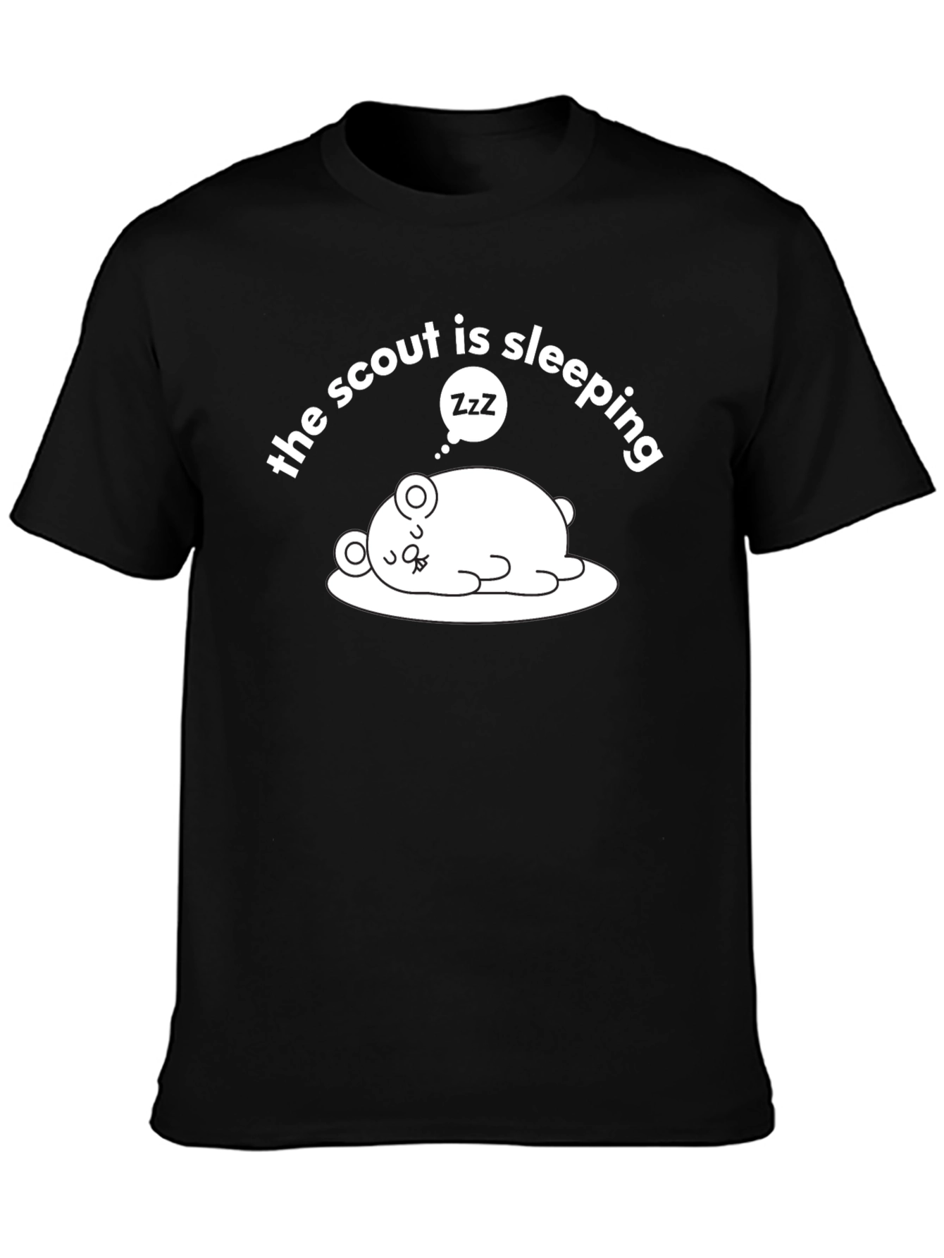 The Scout is Sleeping T-Shirt Funny Cartoon Bear