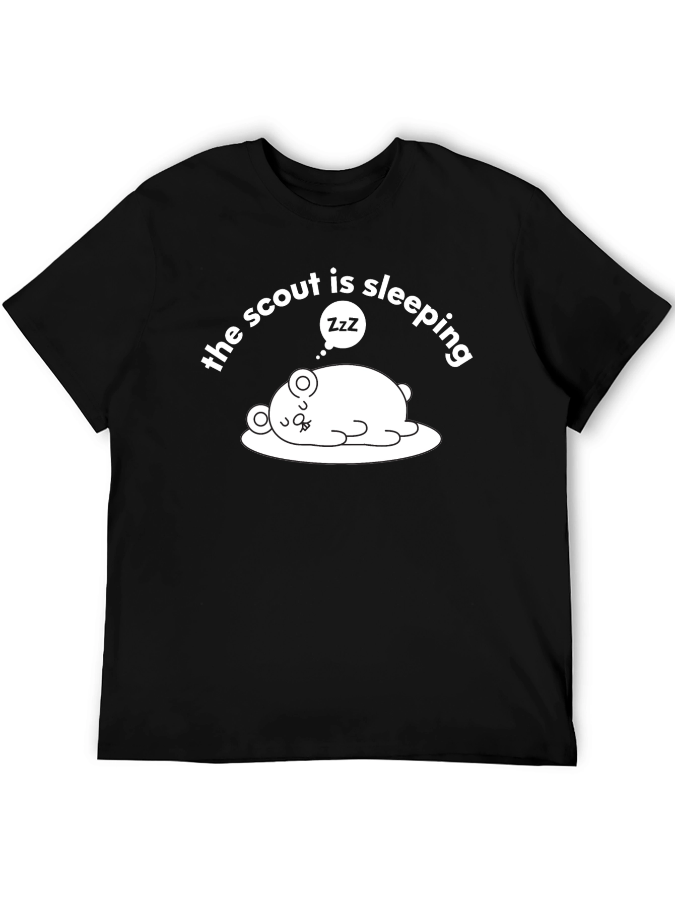 The Scout is Sleeping T-Shirt Funny Cartoon Bear