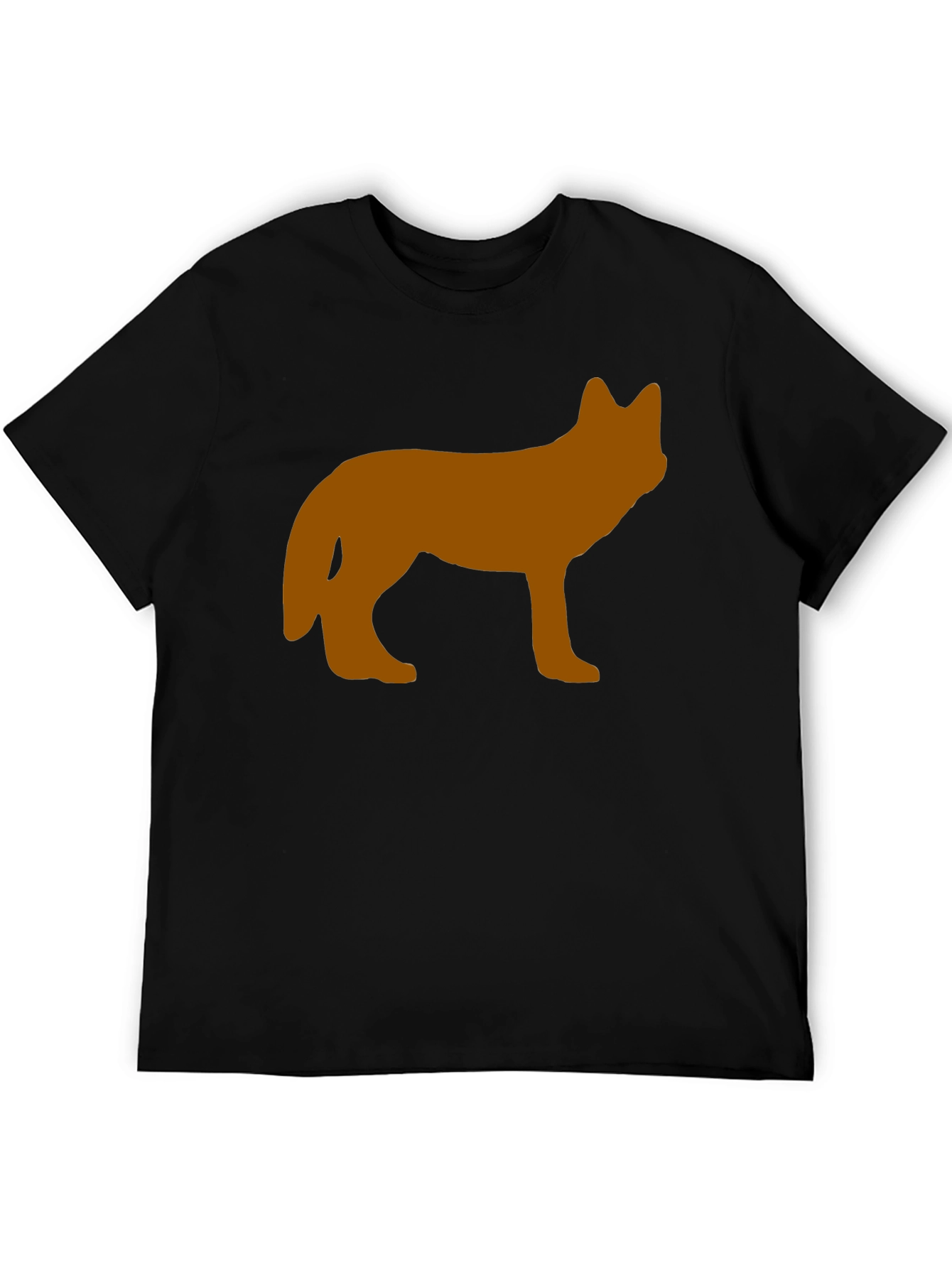 Wolf Silhouette Graphic Tee - Black