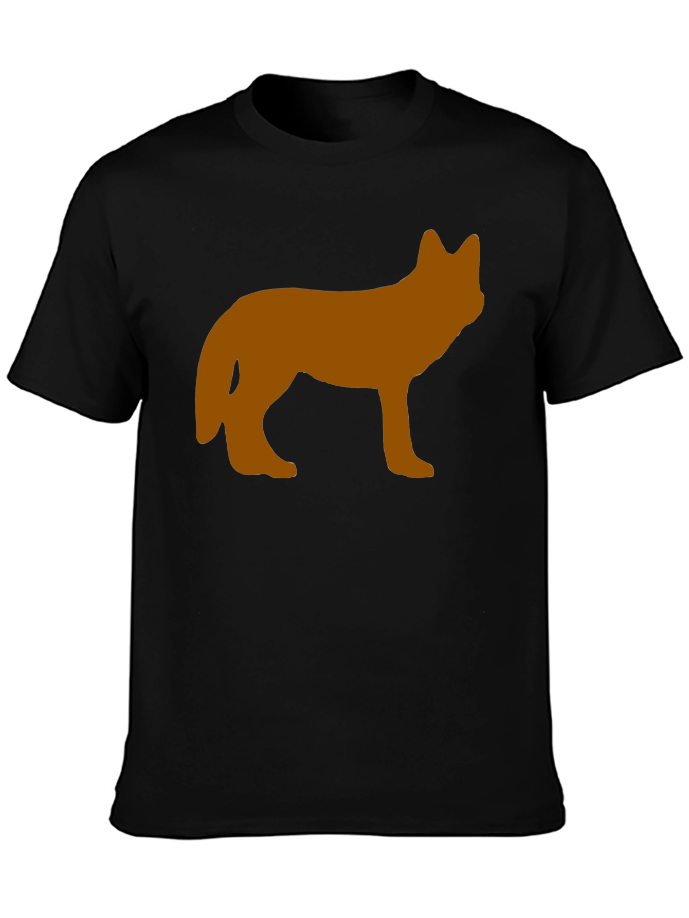 Wolf Silhouette Graphic Tee - Black