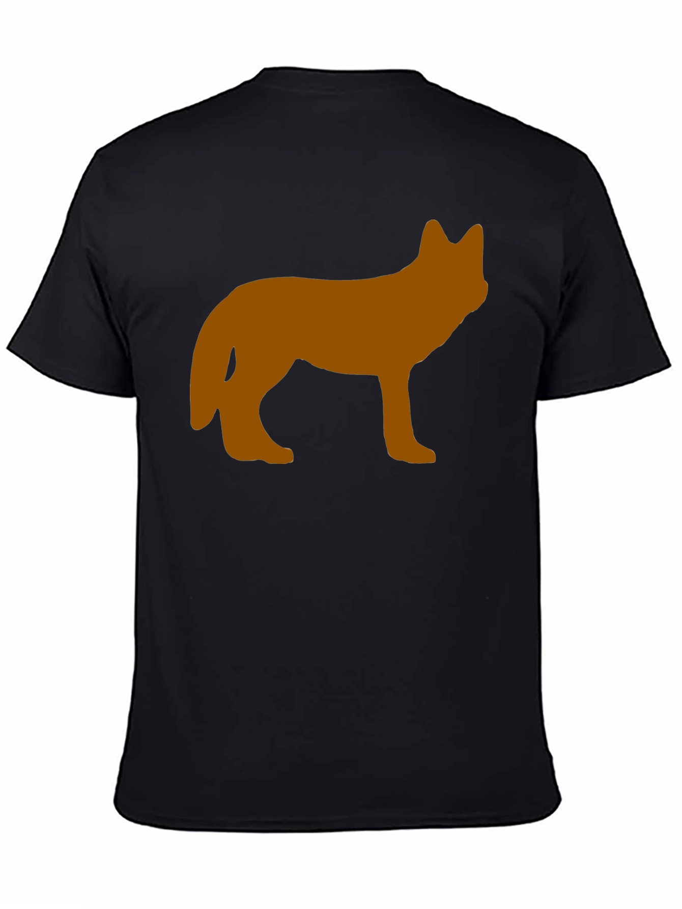Wolf Silhouette Graphic Tee - Black