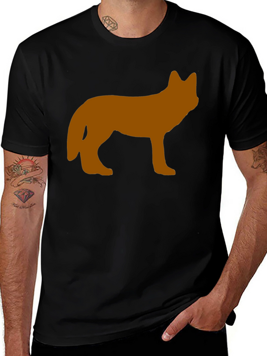 Wolf Silhouette Graphic Tee - Black