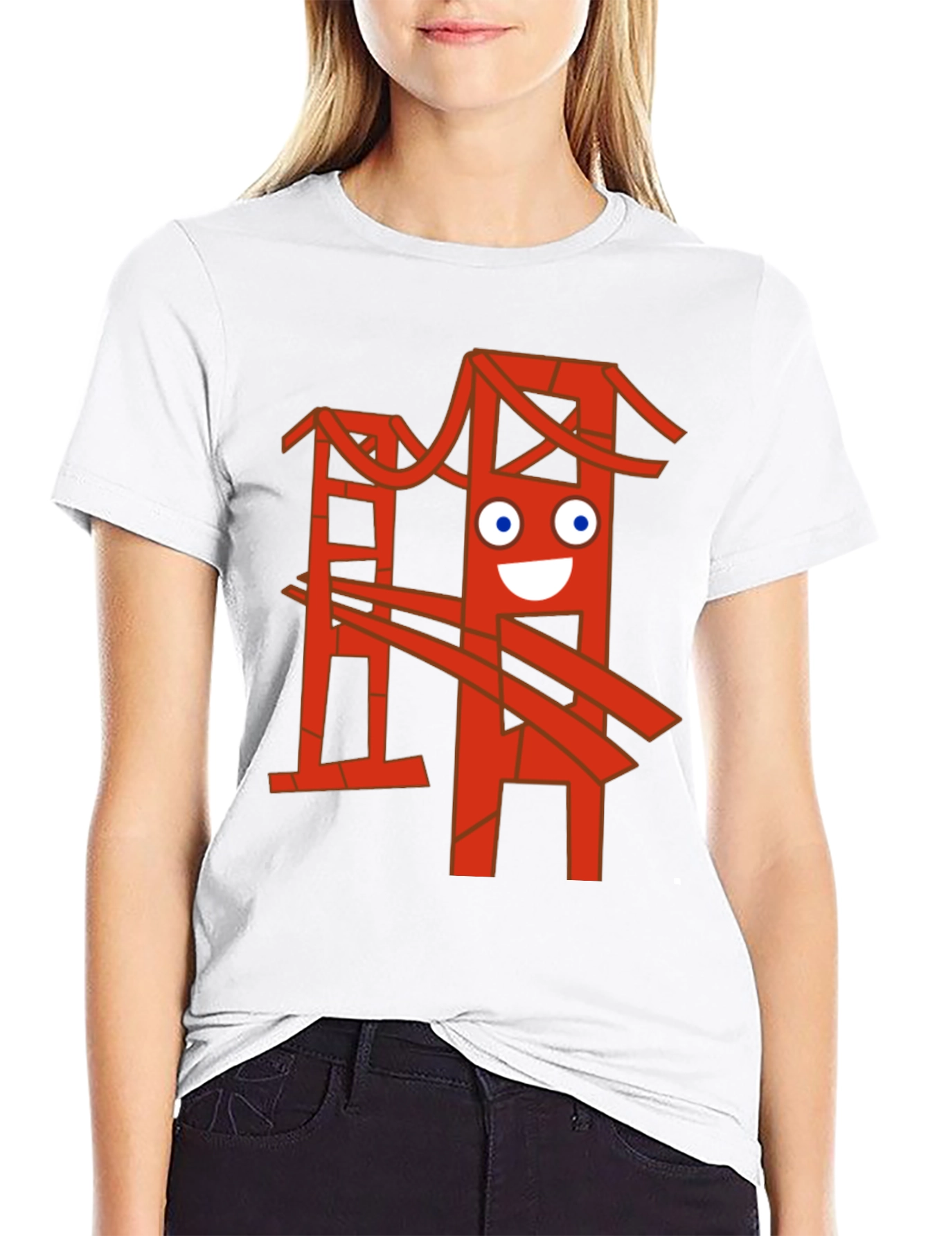 Funny Bridge Graphic T-Shirt - Black