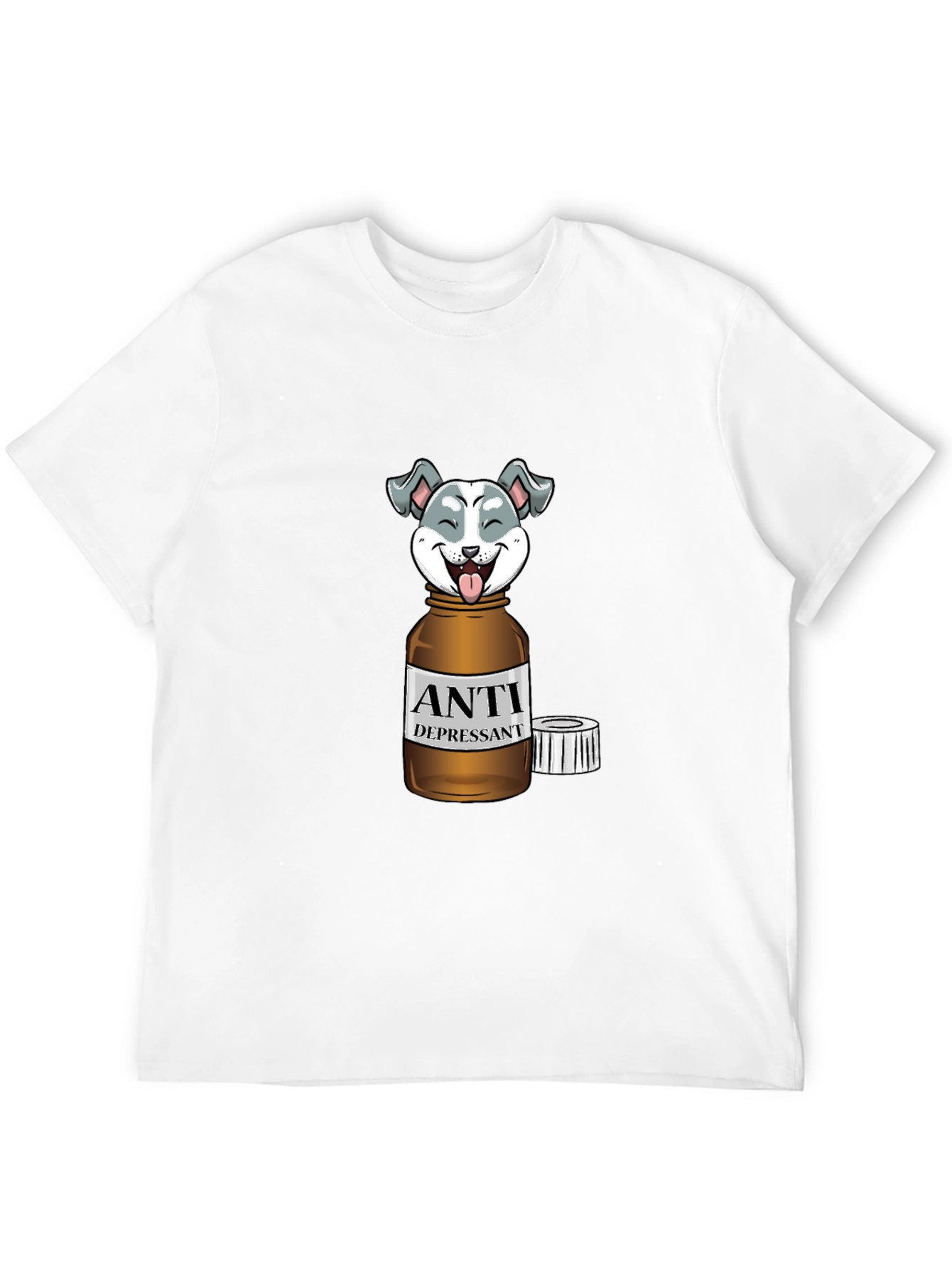 Anti-Depressant Husky Graphic T-Shirt