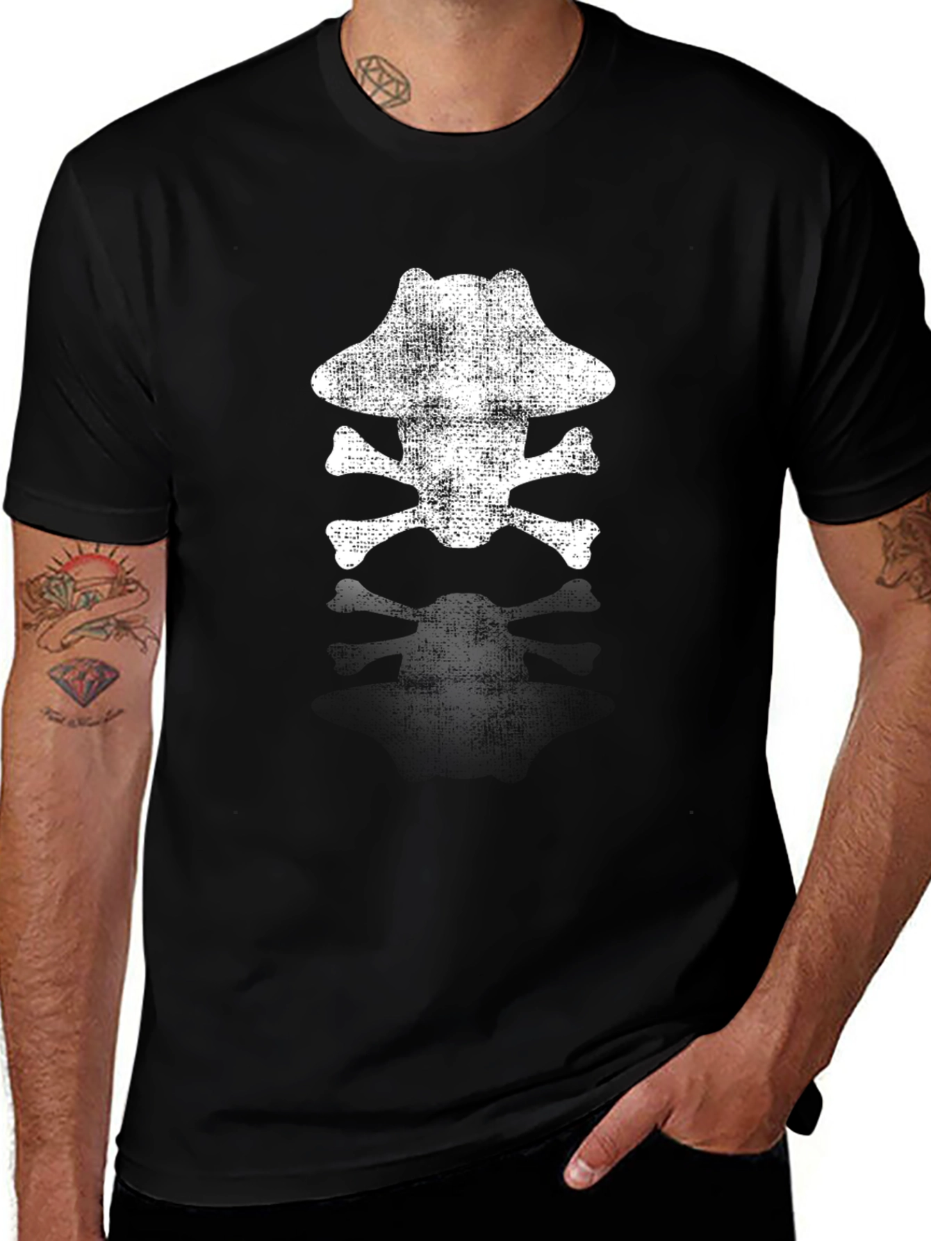 Pirate Skull Graphic T-Shirt - Black Cotton Tee