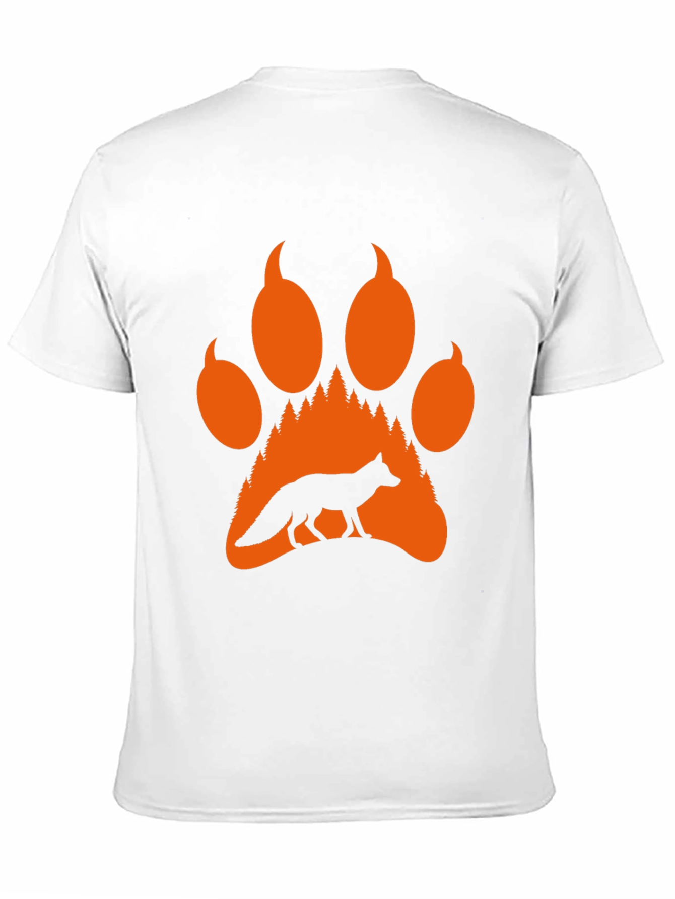 Fox Paw Print Graphic Tee - Nature Lover T-Shirt