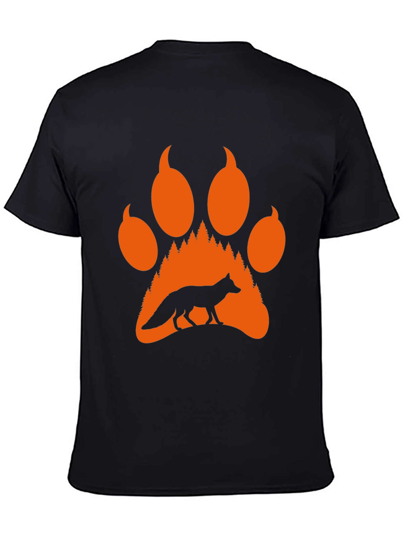 Fox Paw Print Graphic Tee - Nature Lover T-Shirt