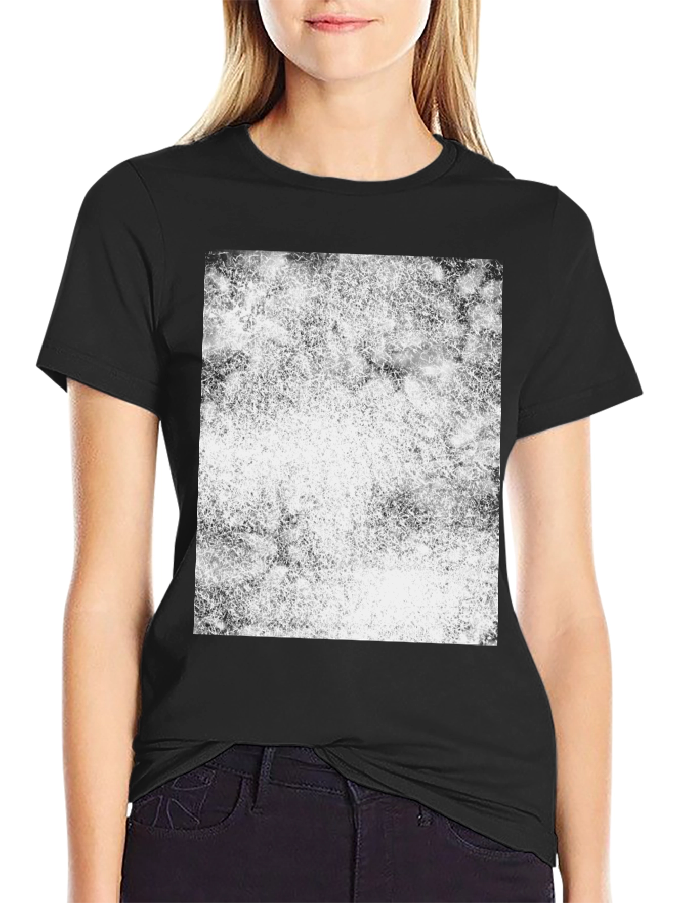 Abstract Print Black T-Shirt