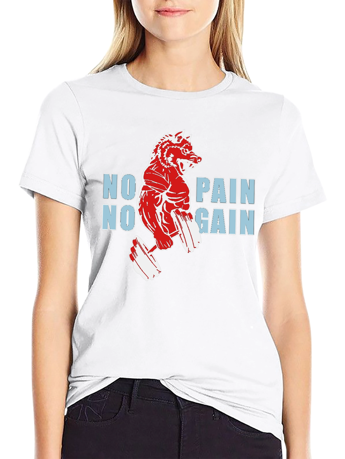 No Pain No Gain Wolf T-Shirt