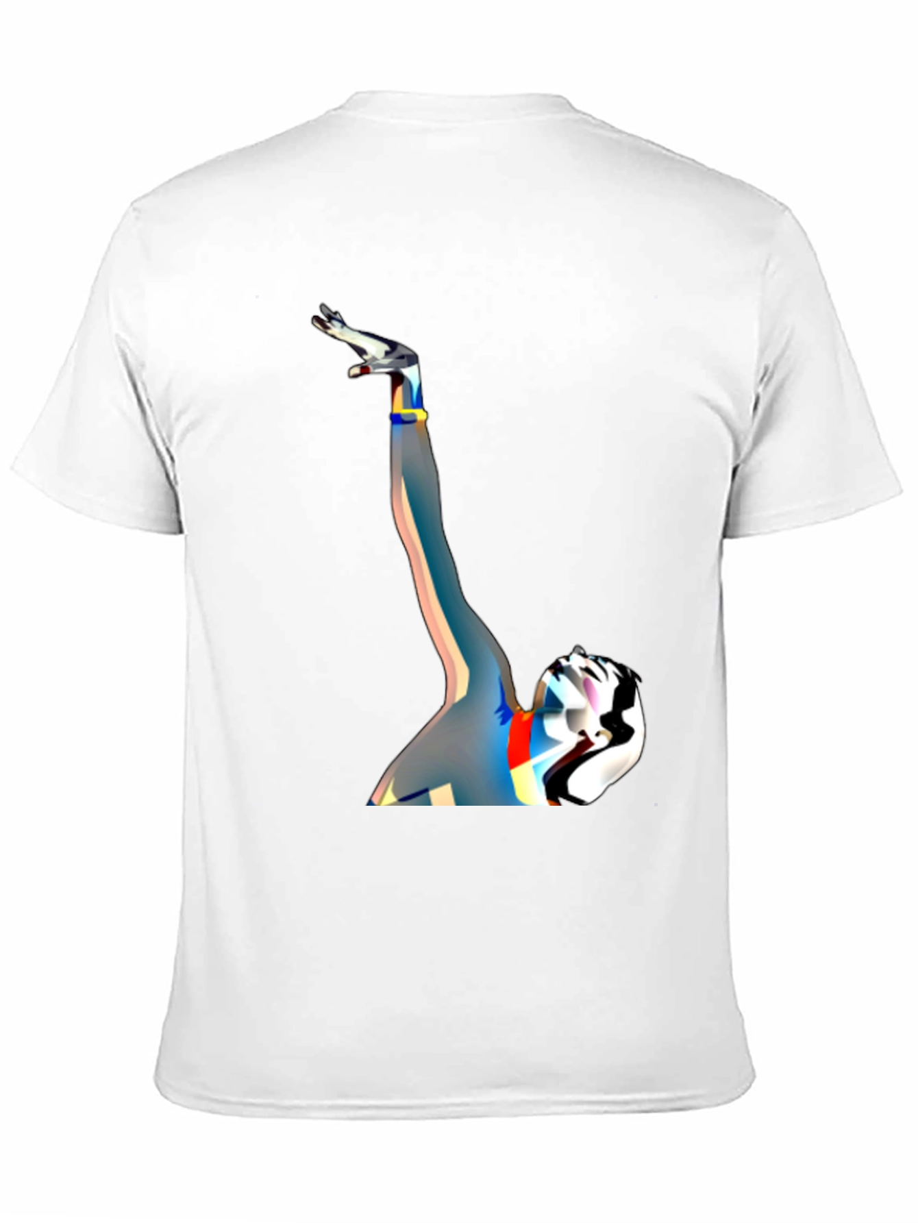 Abstract Art Graphic Tee - Black Cotton Blend