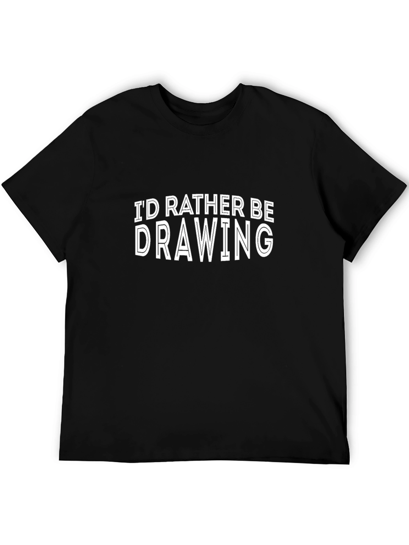 Id Rather Be Drawing Black T-Shirt