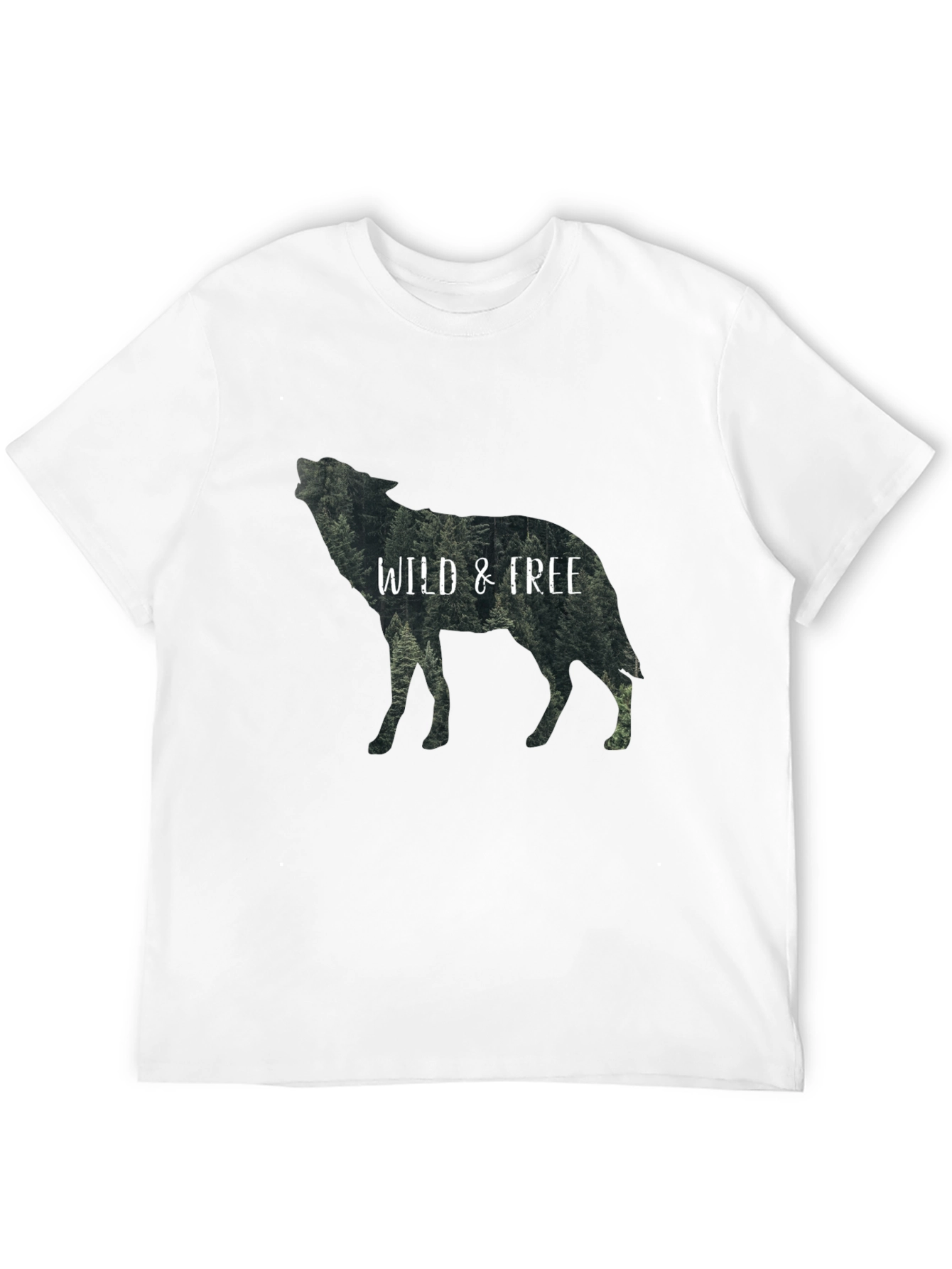 Wild & Free Wolf Graphic Black T-Shirt