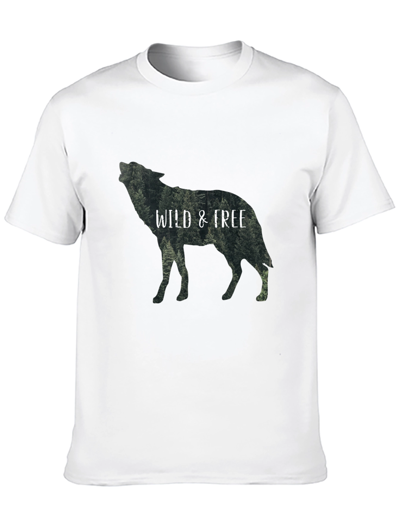 Wild & Free Wolf Graphic Black T-Shirt