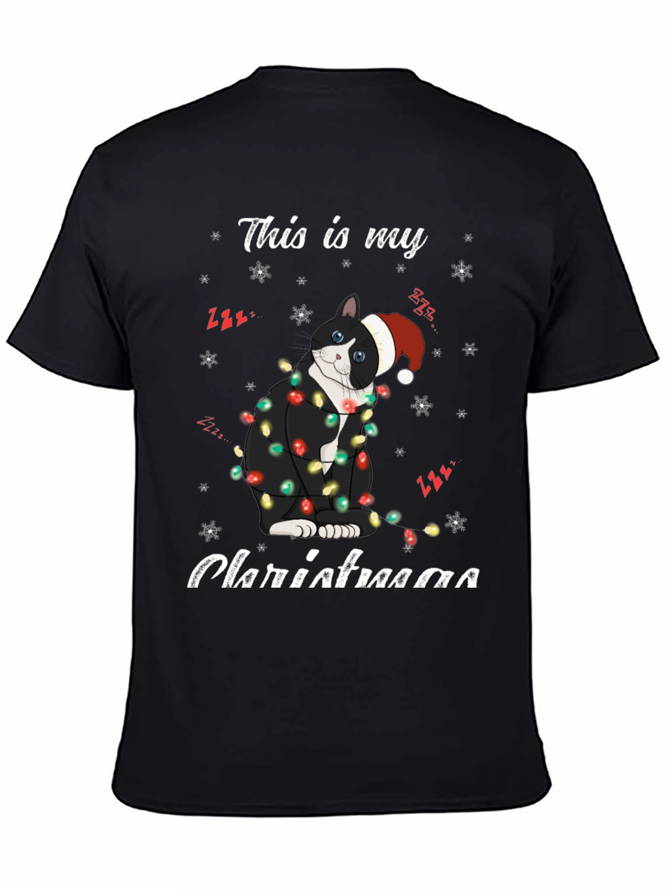 Festive Cat Christmas T-Shirt