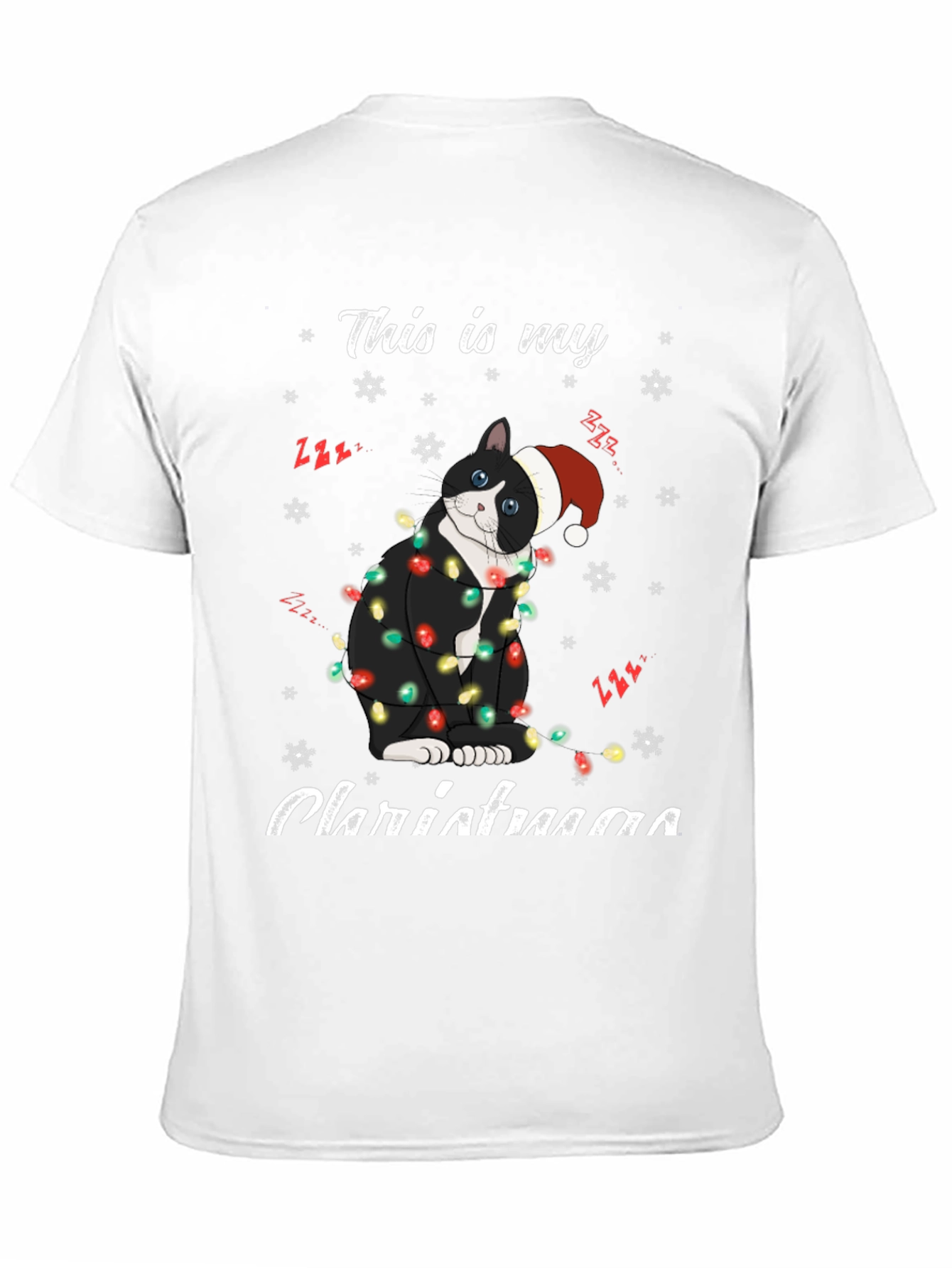 Festive Cat Christmas T-Shirt