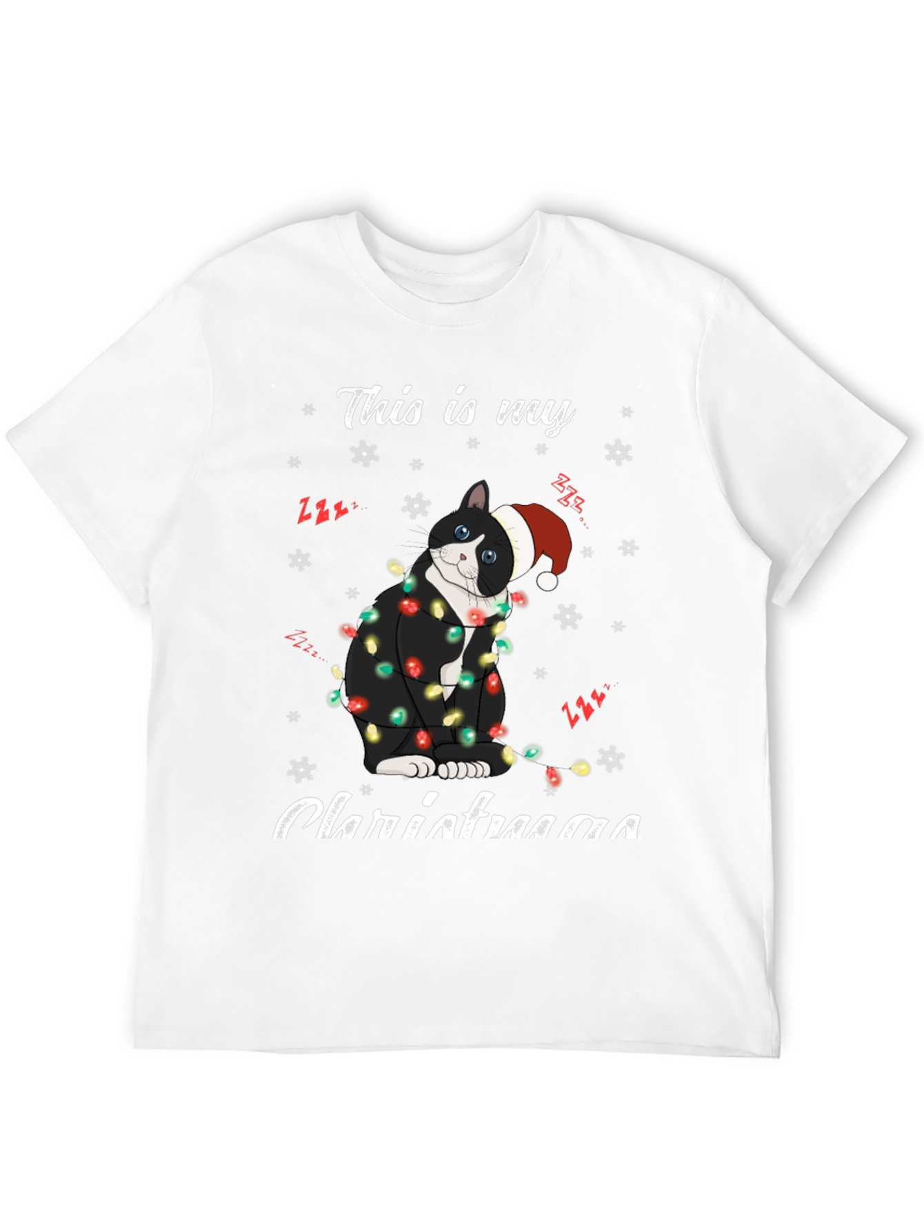 Festive Cat Christmas T-Shirt