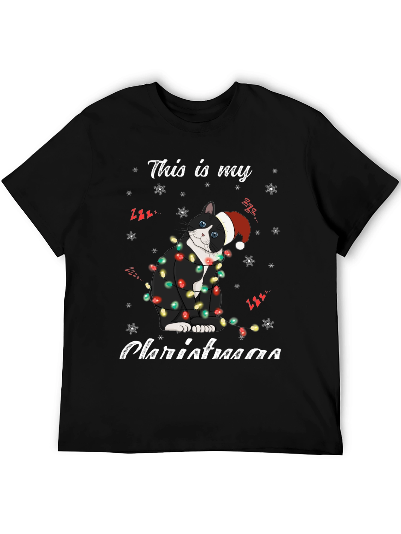 Festive Cat Christmas T-Shirt