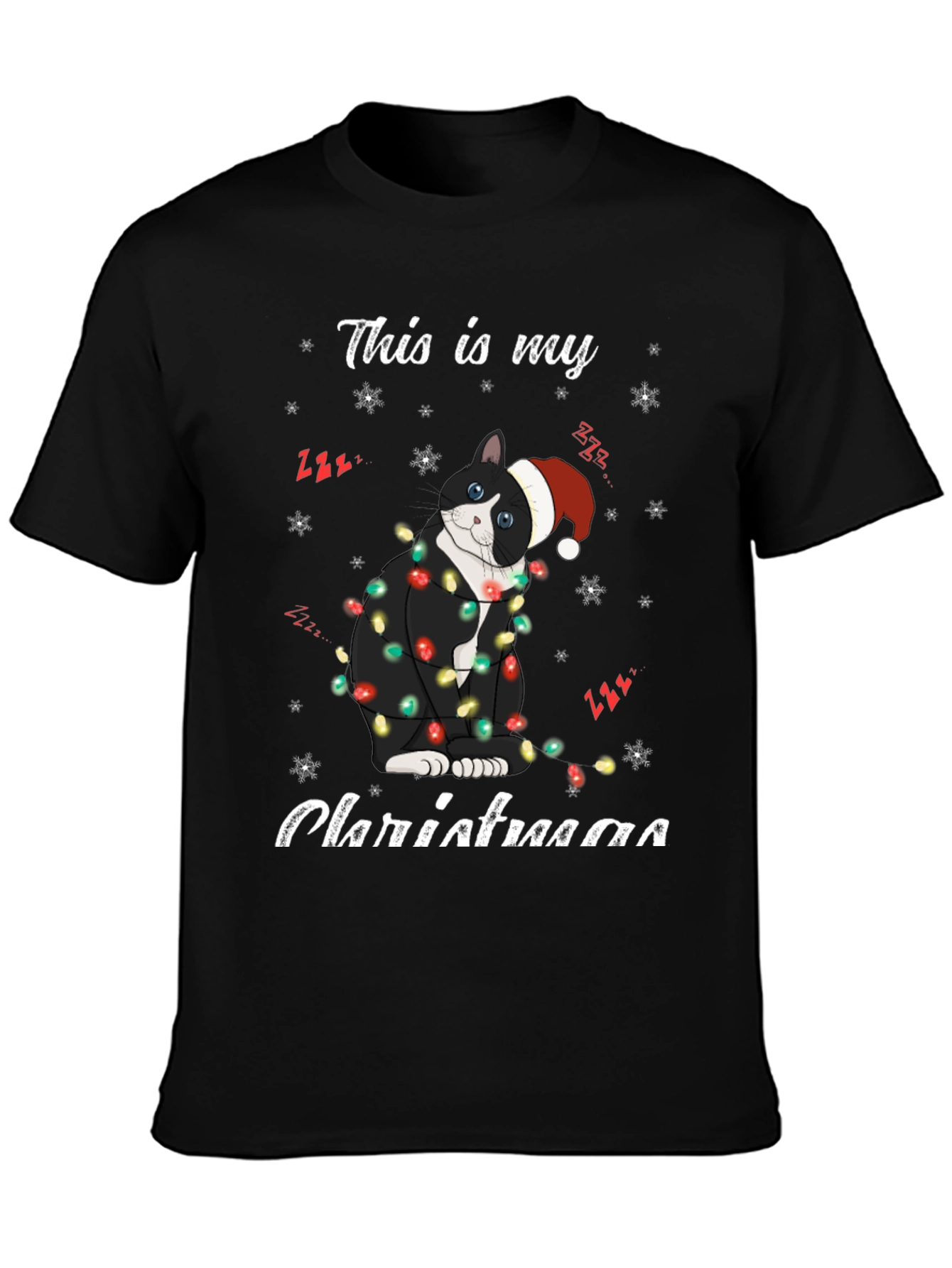 Festive Cat Christmas T-Shirt