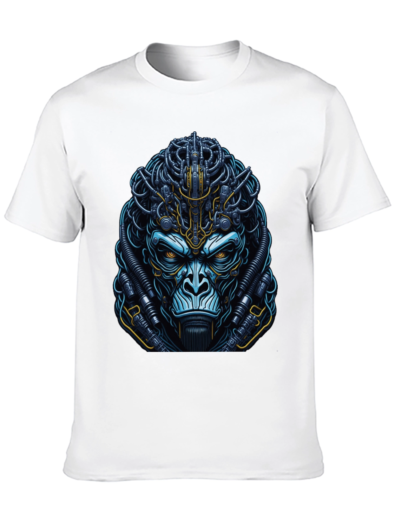 Cyber Ape Graphic T-Shirt - Futuristic Gorilla Design