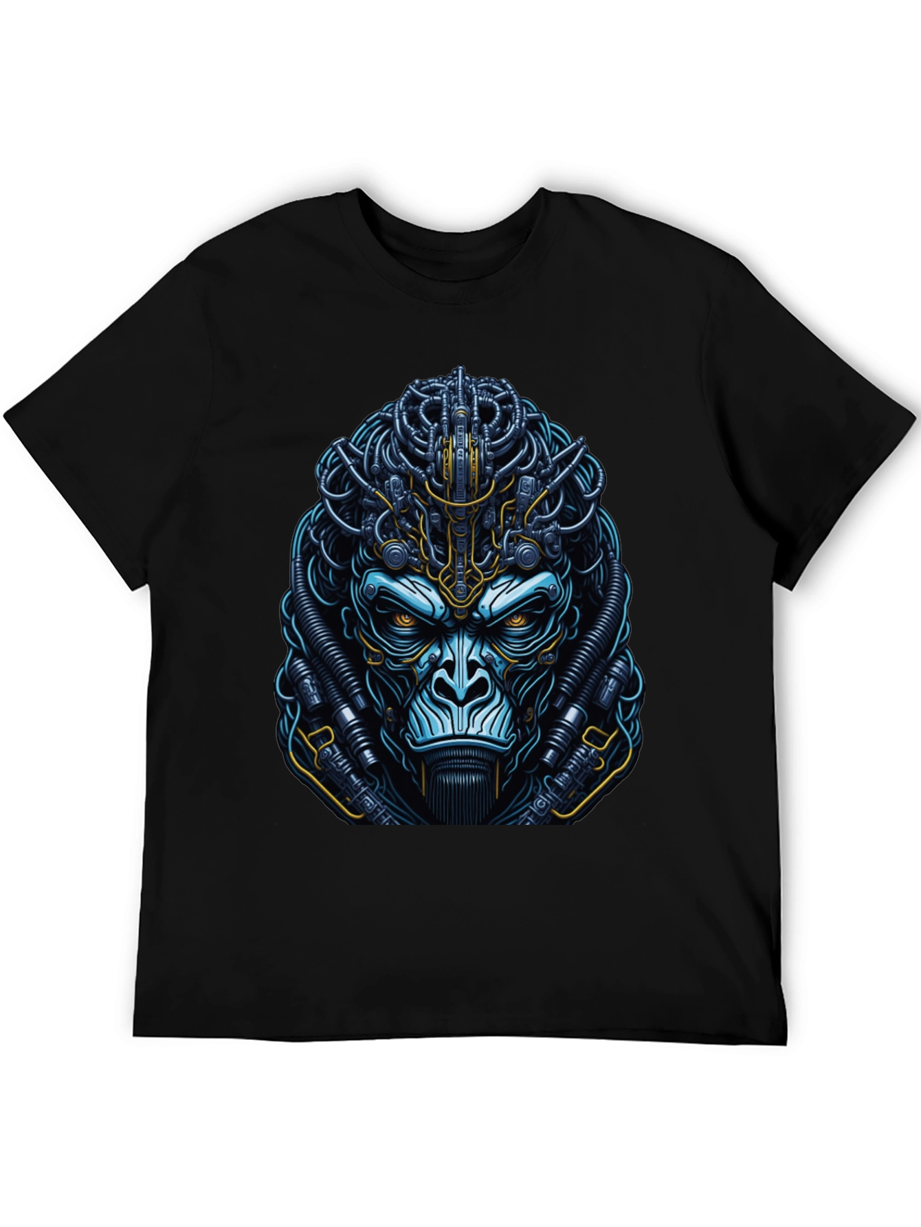 Cyber Ape Graphic T-Shirt - Futuristic Gorilla Design