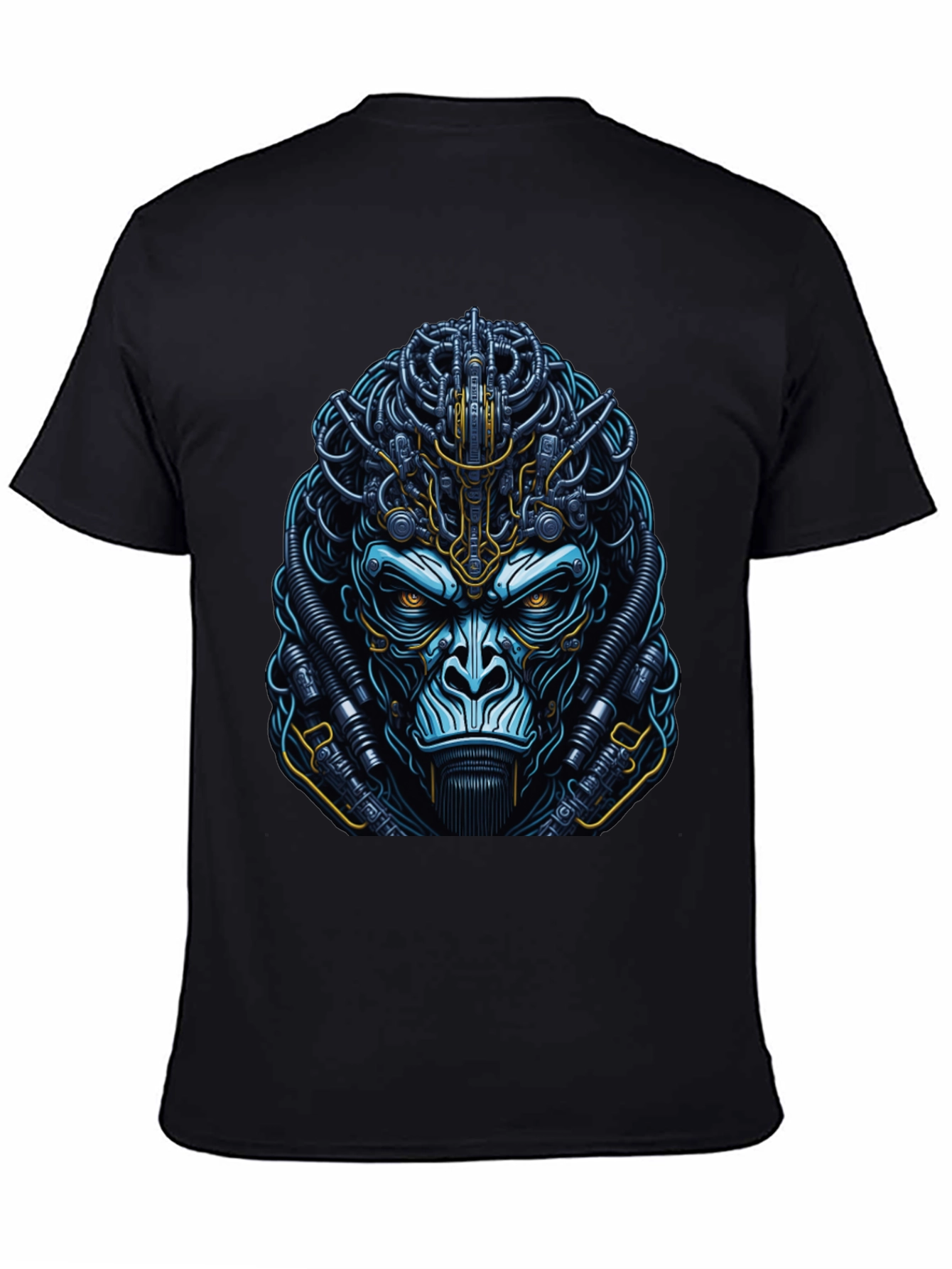 Cyber Ape Graphic T-Shirt - Futuristic Gorilla Design
