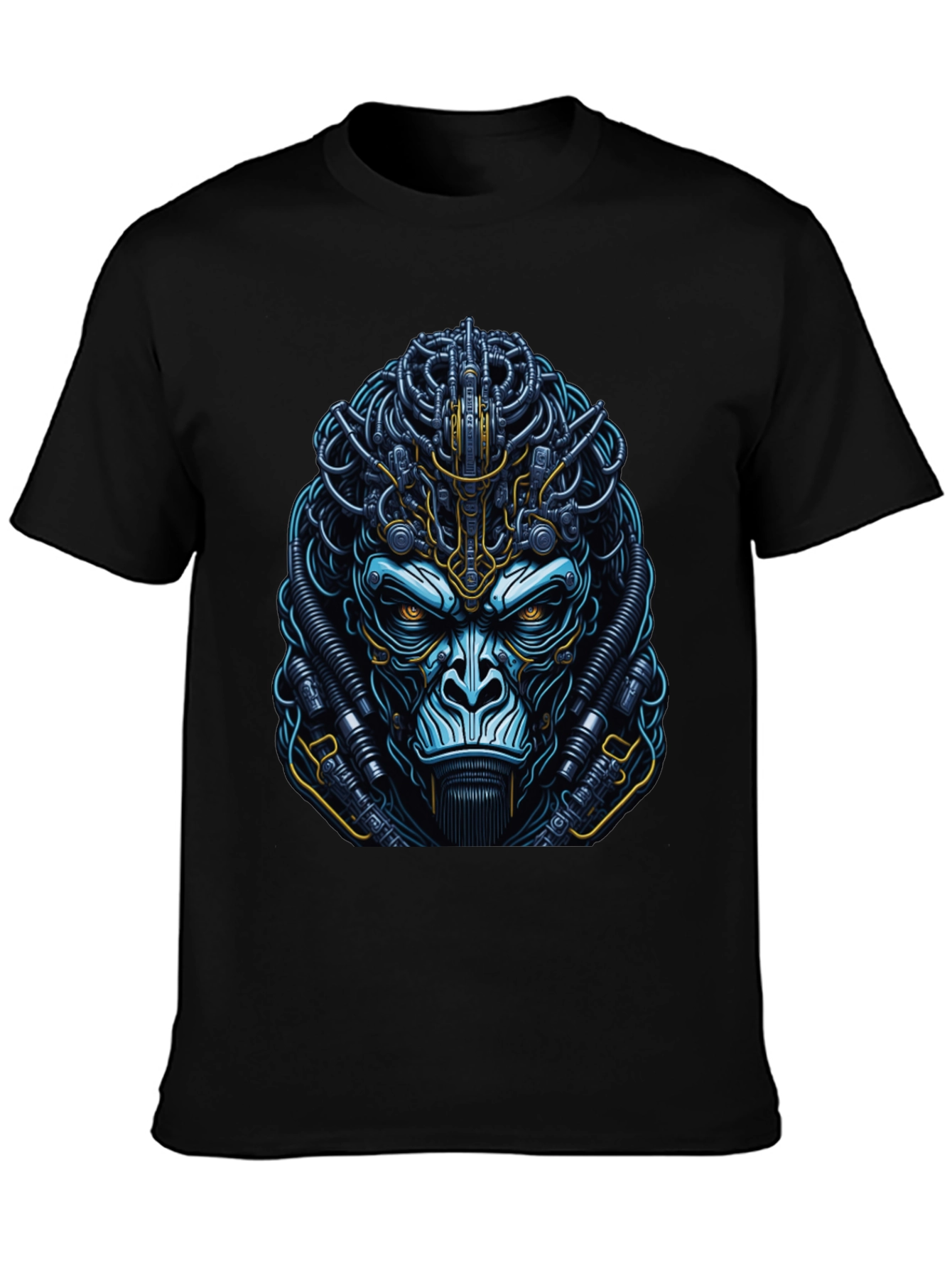 Cyber Ape Graphic T-Shirt - Futuristic Gorilla Design