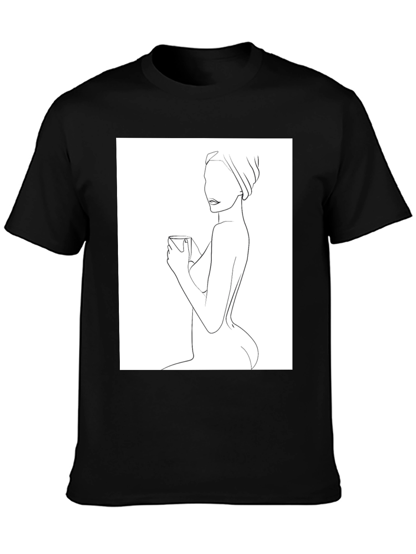 Minimalist Woman Line Art T-Shirt