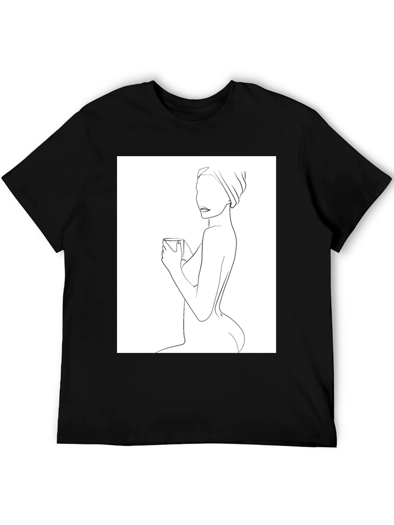 Minimalist Woman Line Art T-Shirt