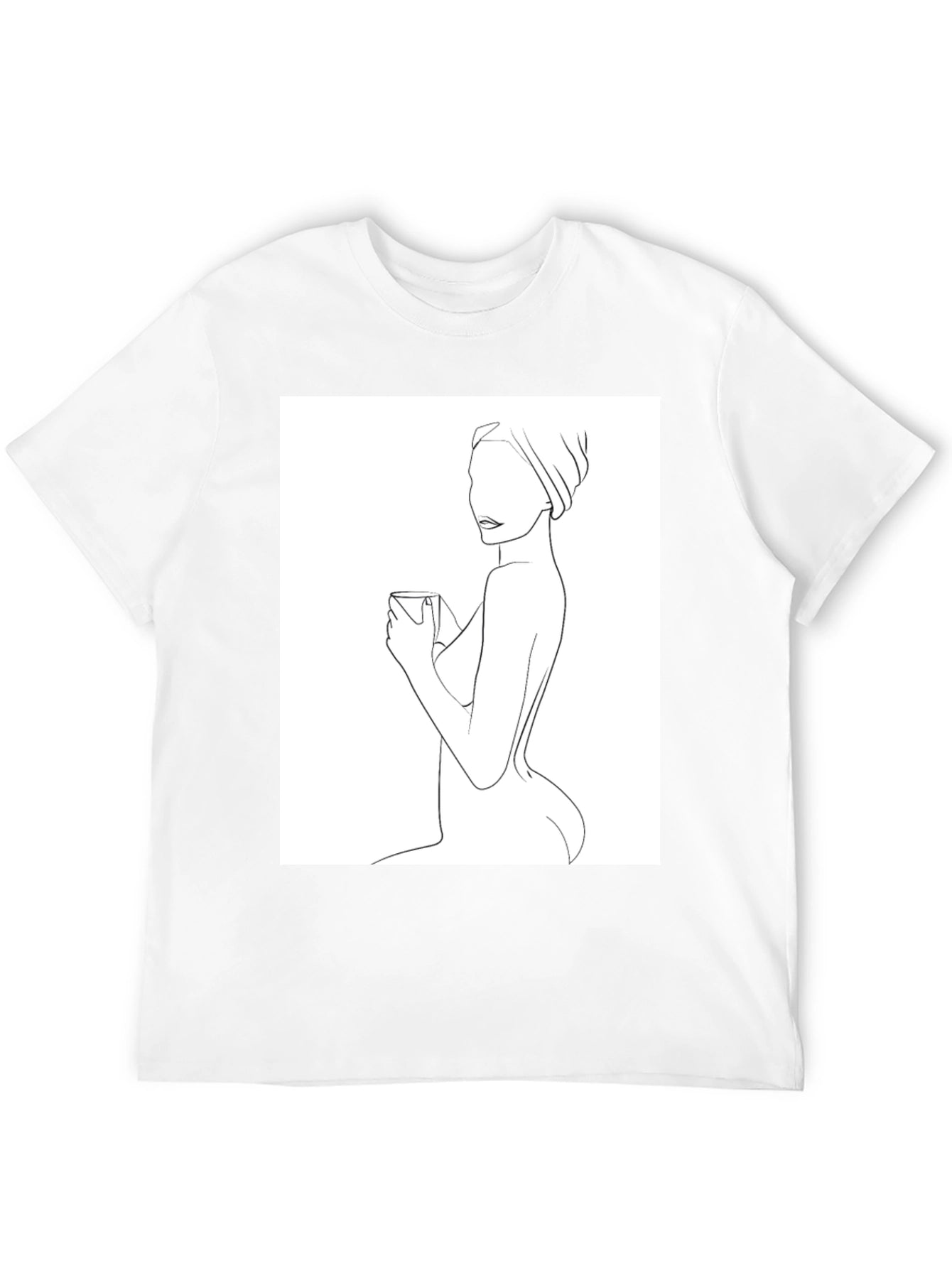 Minimalist Woman Line Art T-Shirt