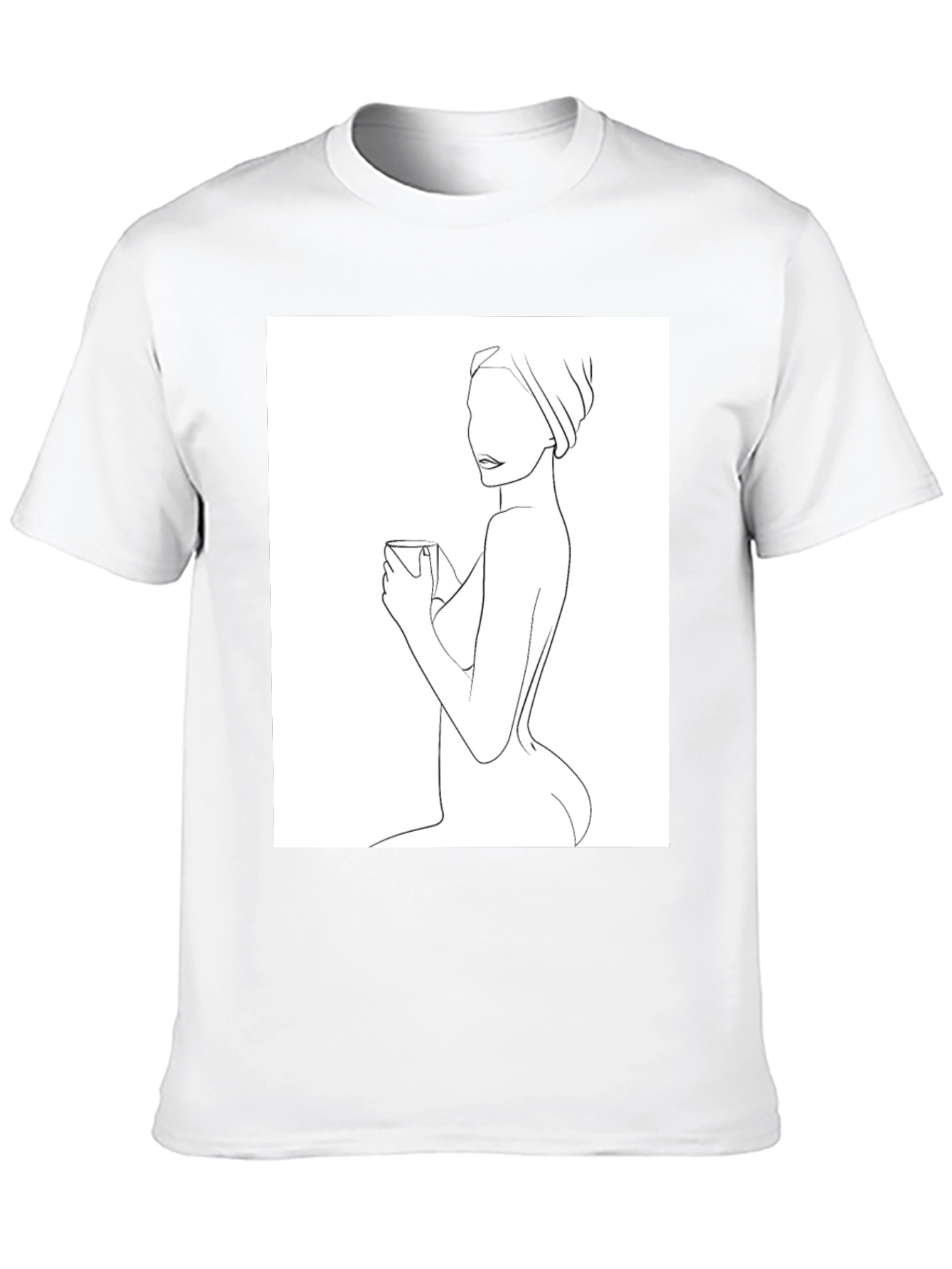 Minimalist Woman Line Art T-Shirt