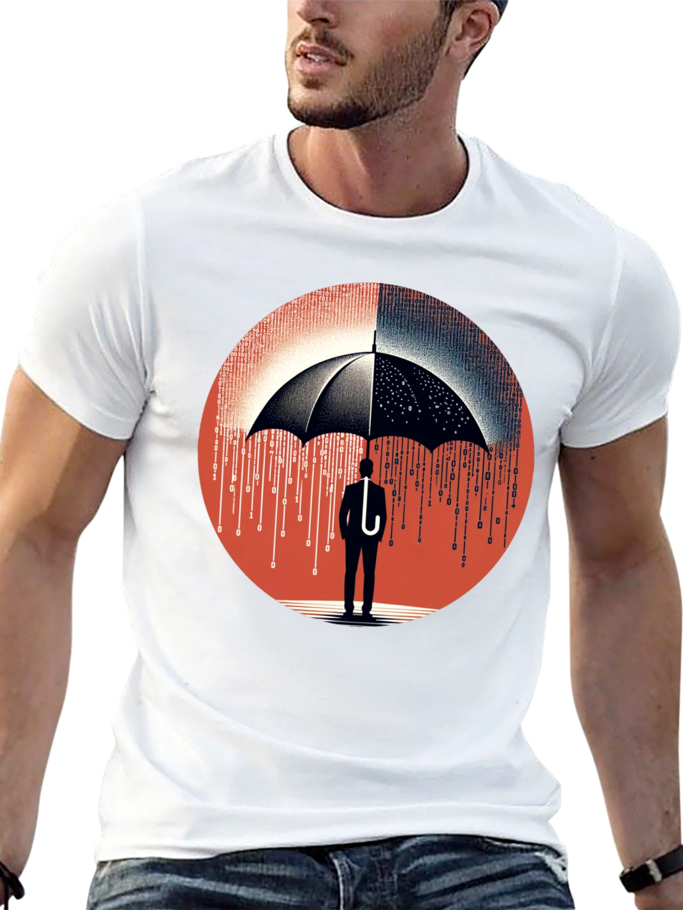 Data Protection T-Shirt: Digital Umbrella Tee