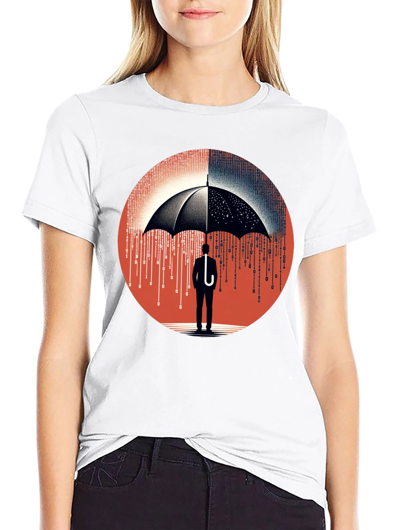 Data Protection T-Shirt: Digital Umbrella Tee
