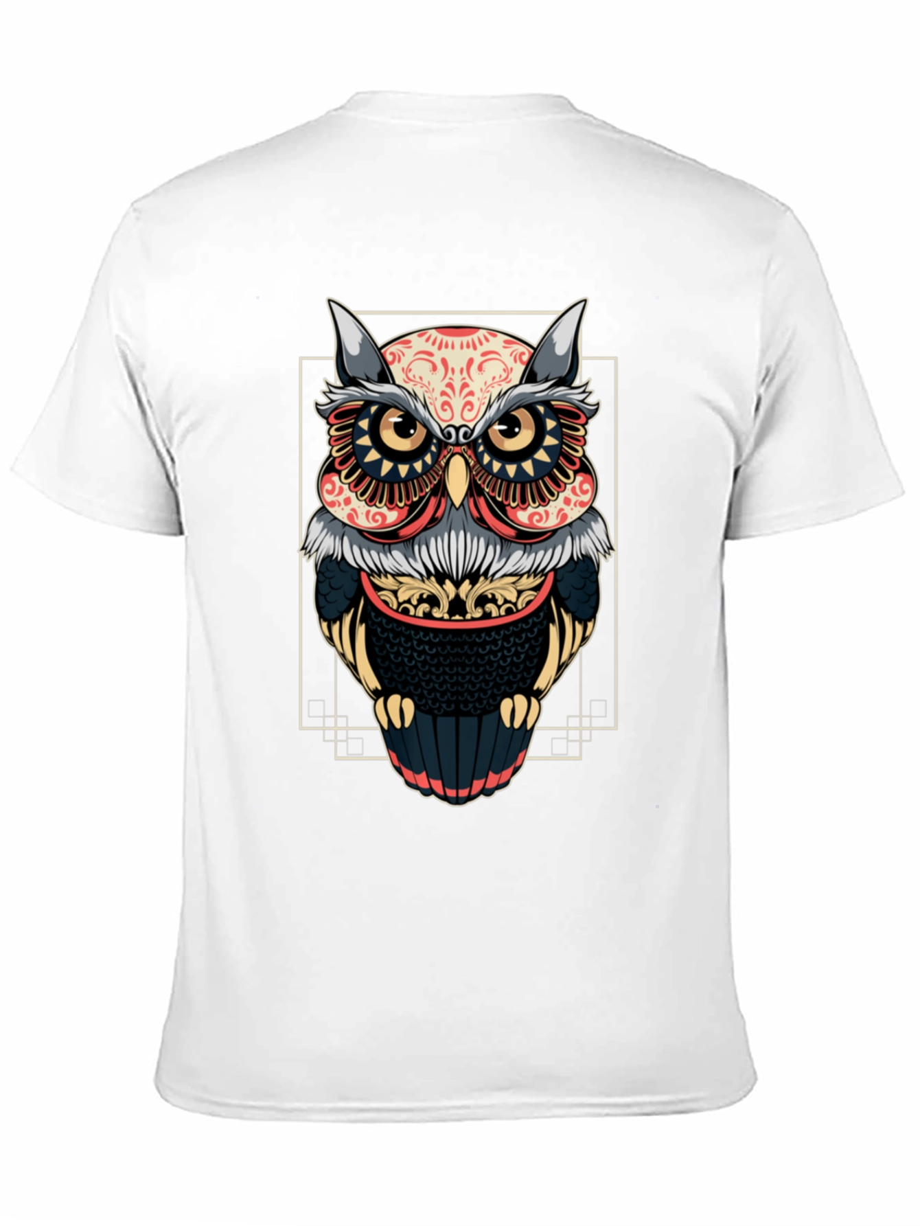 Owl Graphic Black T-Shirt - Stylish Bird Design
