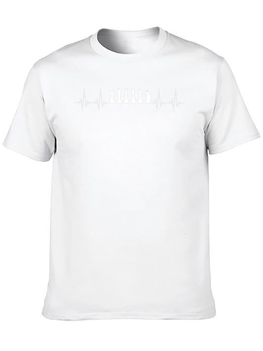 Chess Heartbeat T-Shirt - Stylish Tee for Chess Lovers