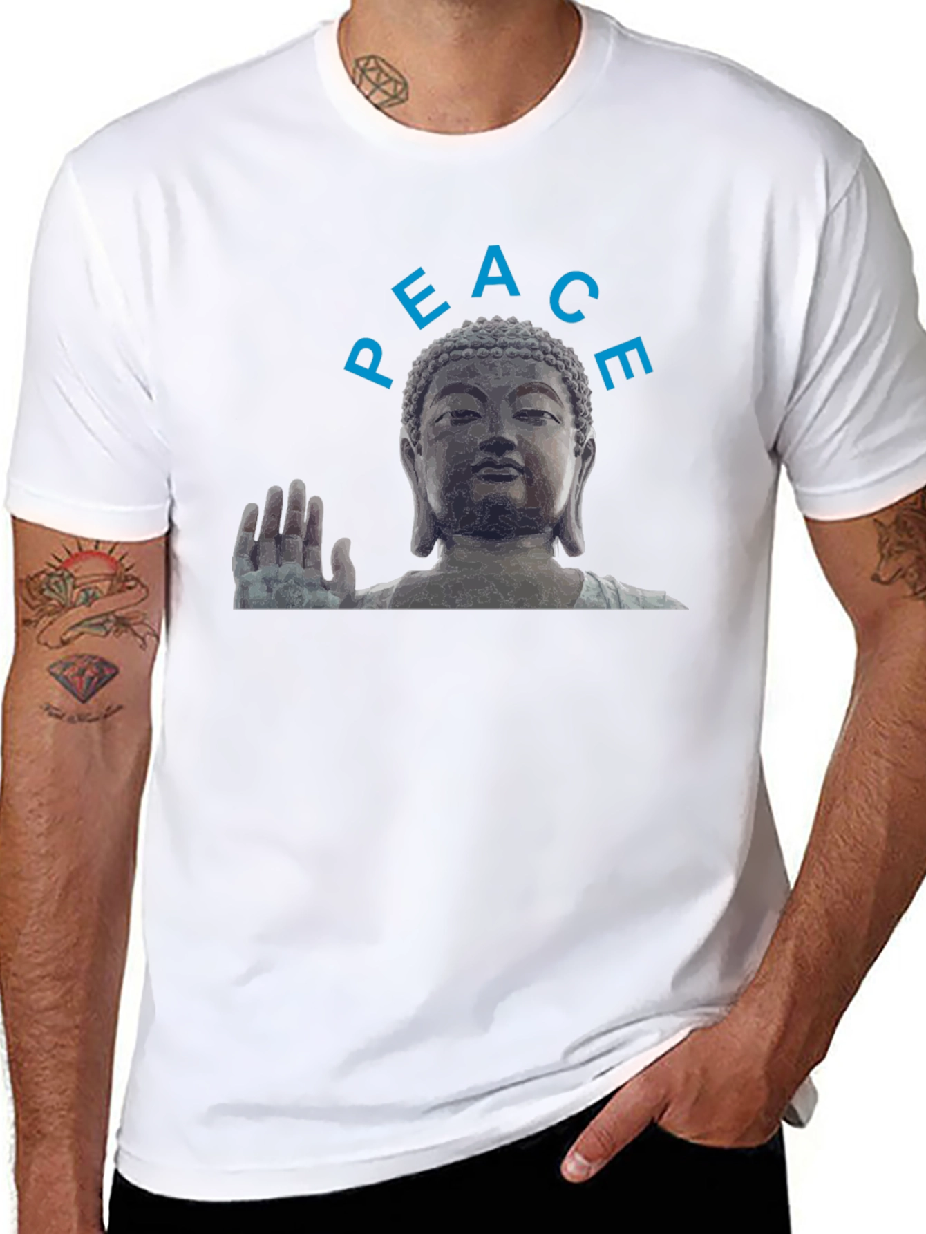 Peace Buddha T-Shirt - Zen Design