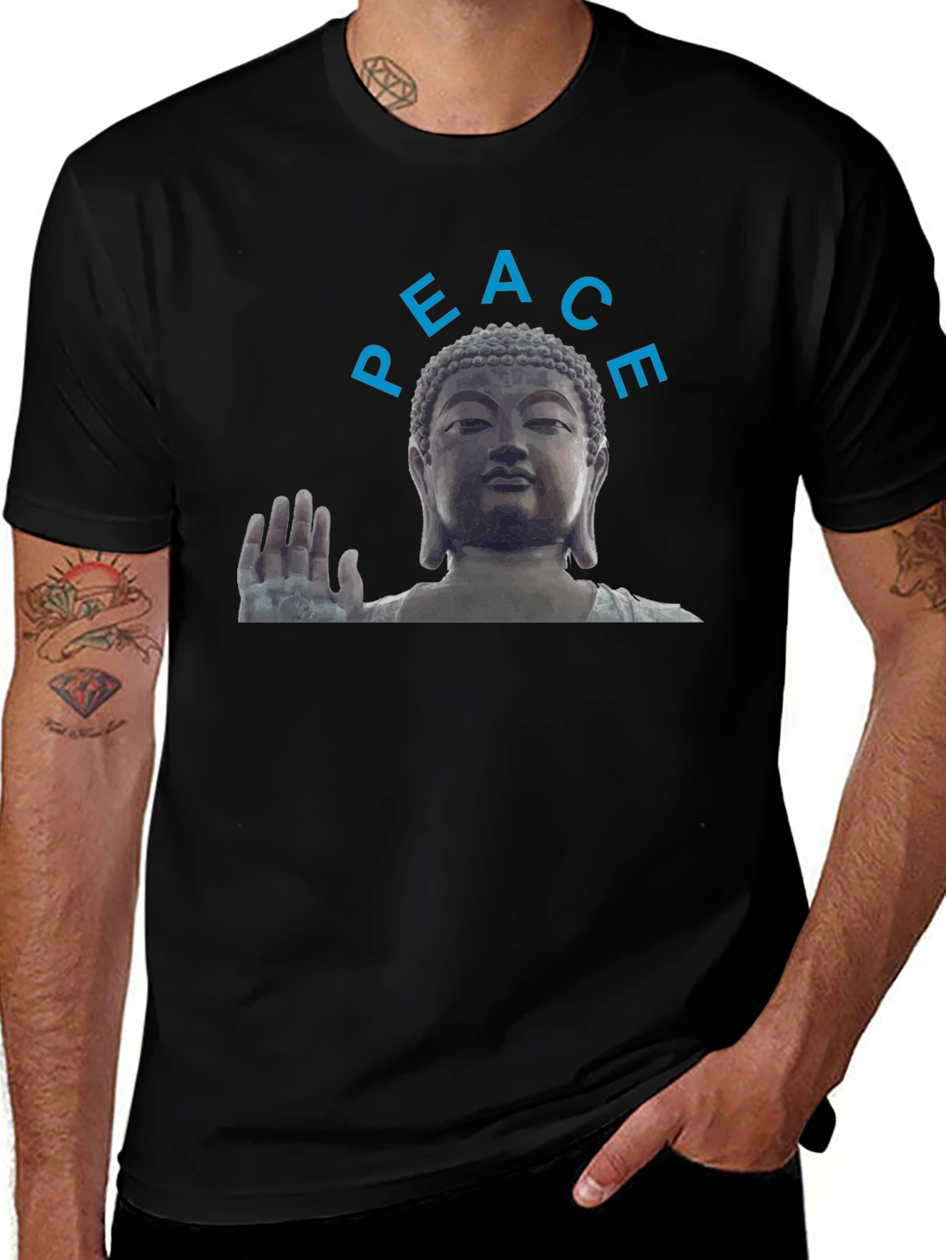 Peace Buddha T-Shirt - Zen Design