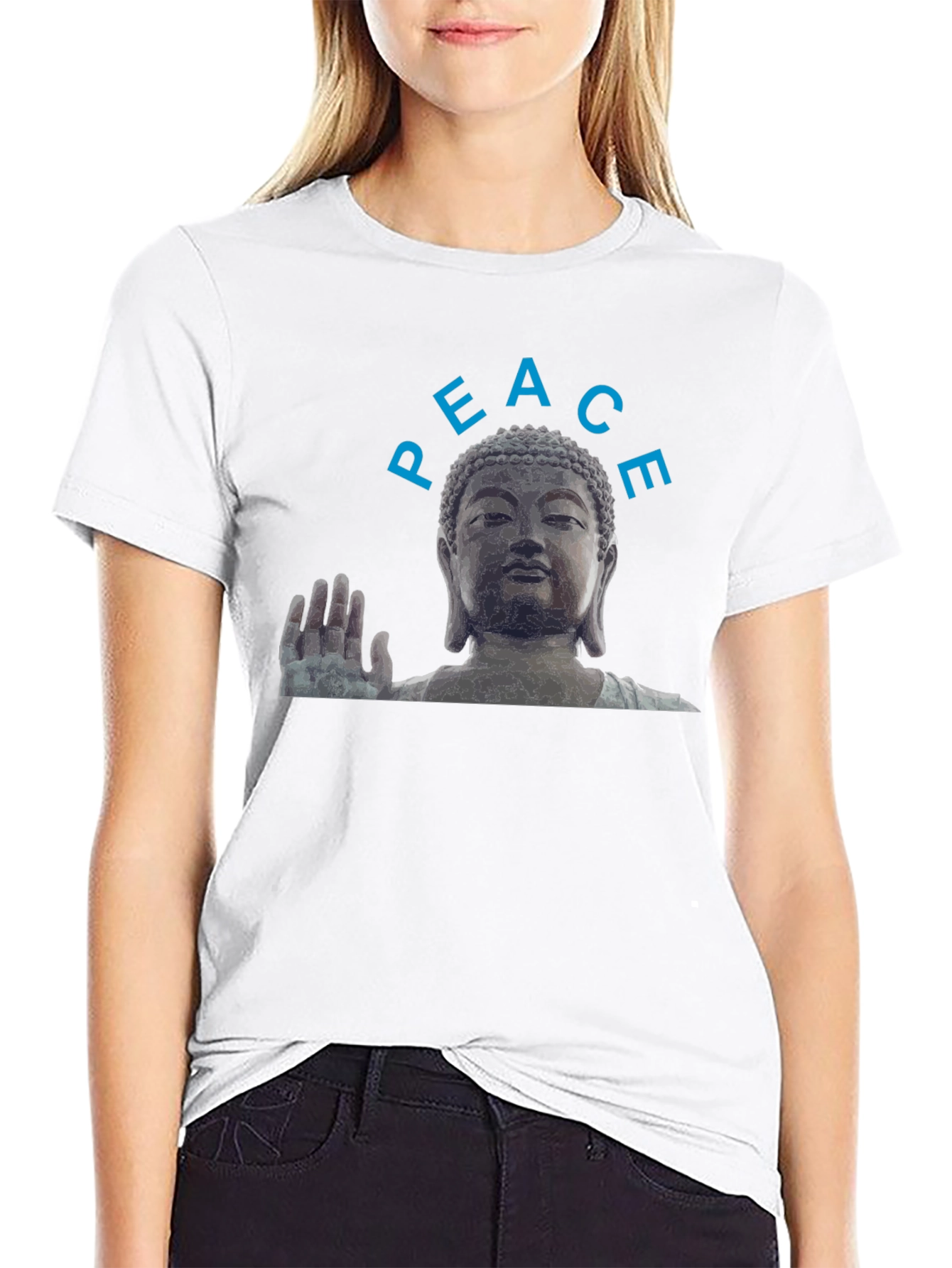 Peace Buddha T-Shirt - Zen Design