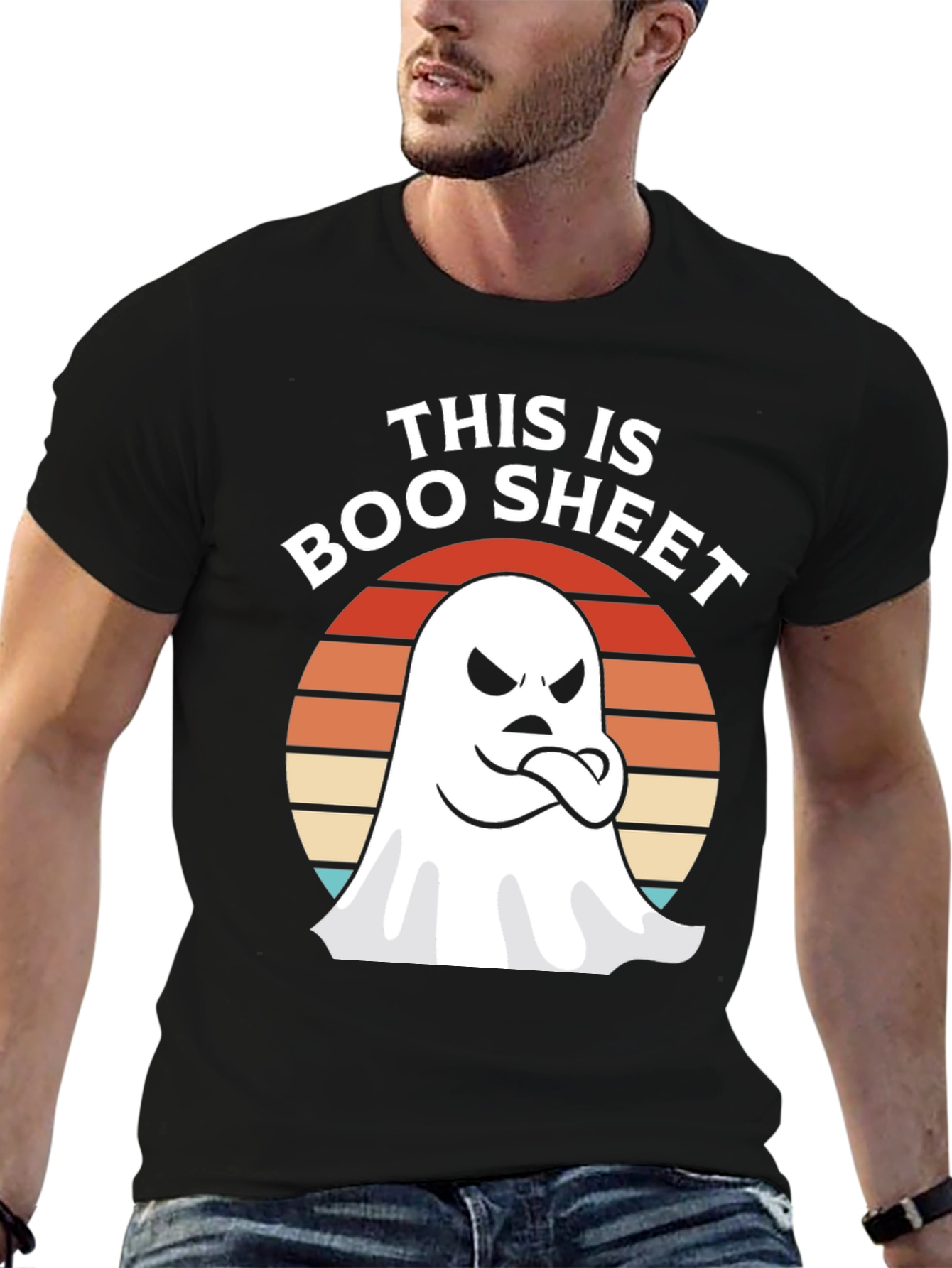 Boo Sheet Ghost Graphic T-Shirt - Halloween Fun!