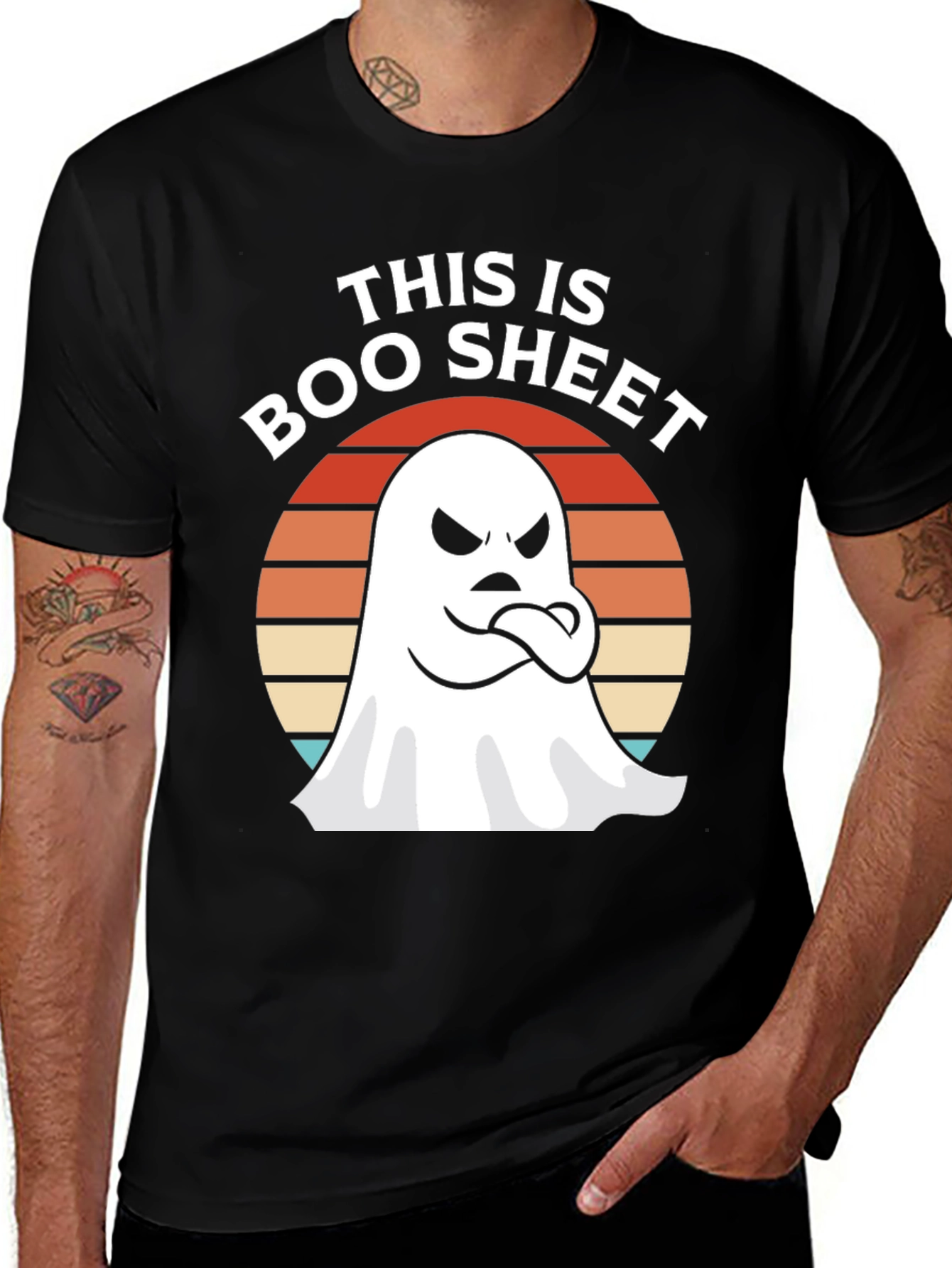Boo Sheet Ghost Graphic T-Shirt - Halloween Fun!