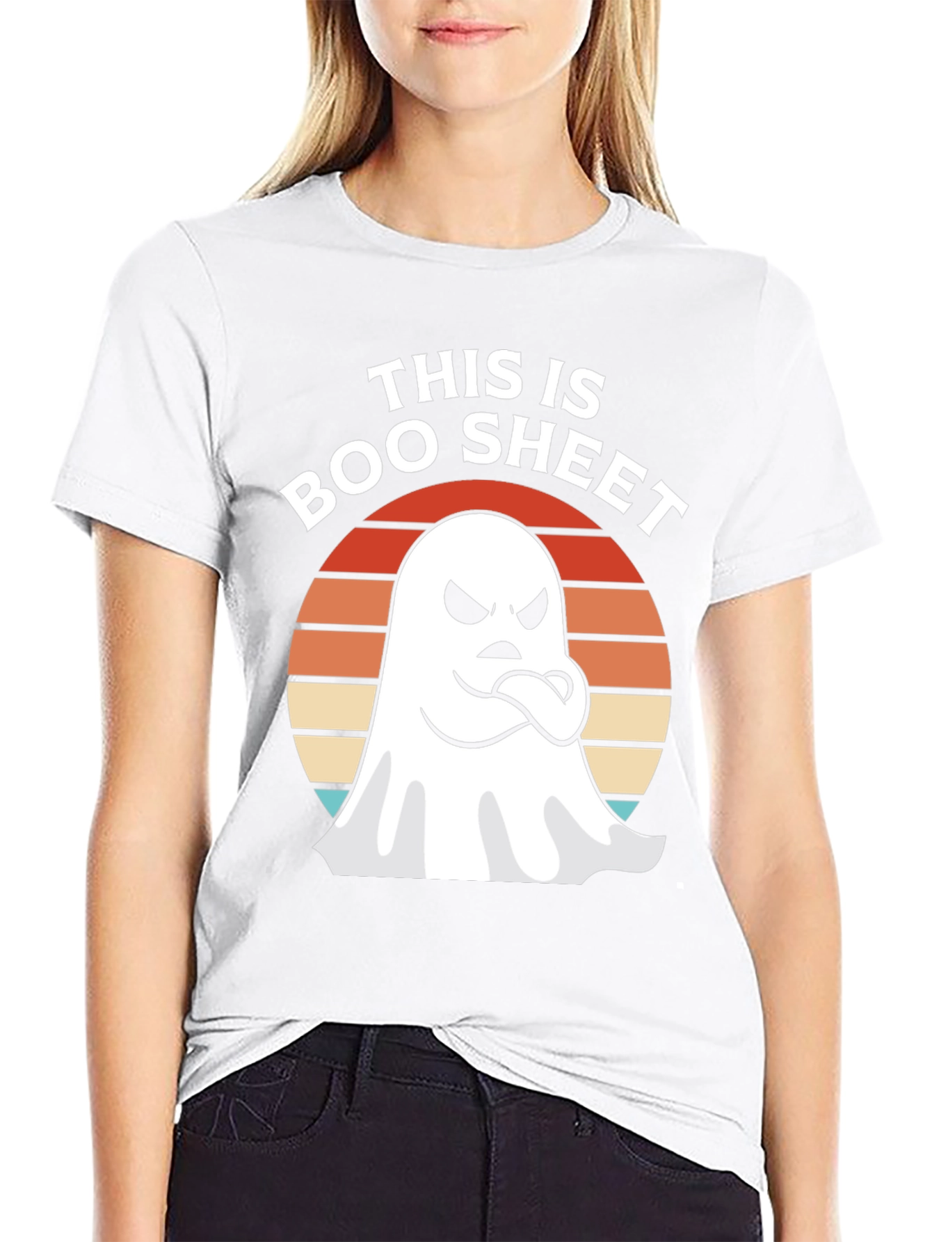 Boo Sheet Ghost Graphic T-Shirt - Halloween Fun!